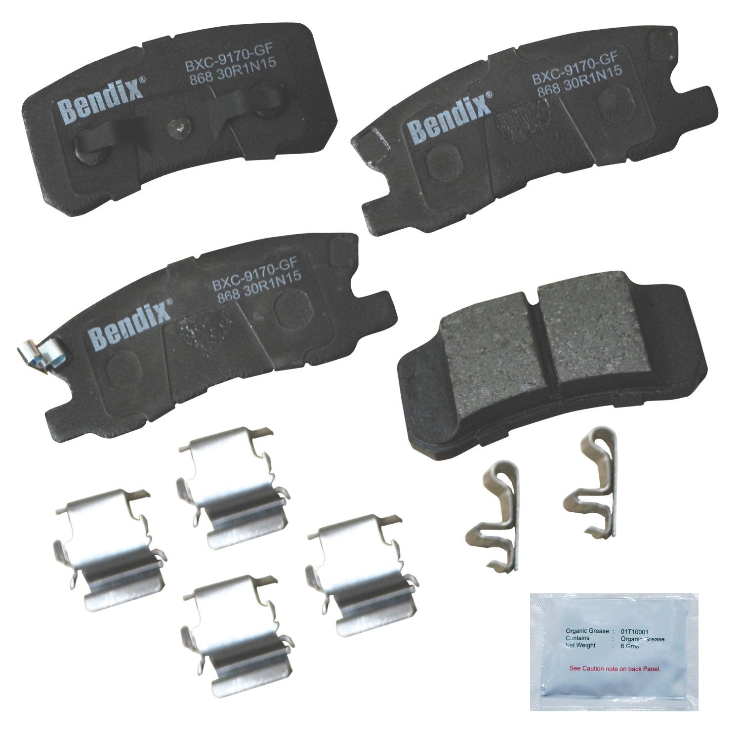 Bendix Priority 1 Ceramic Rear Disc Brake Pad Set For Chrysler 200, Cirrus, Sebring, Dodge Avenger, Caliber, Jeep Compass, Patriot, Mitsubishi, Grandis, Lancer, Montero, Outlander Sport, Rvr- (Cfc868)