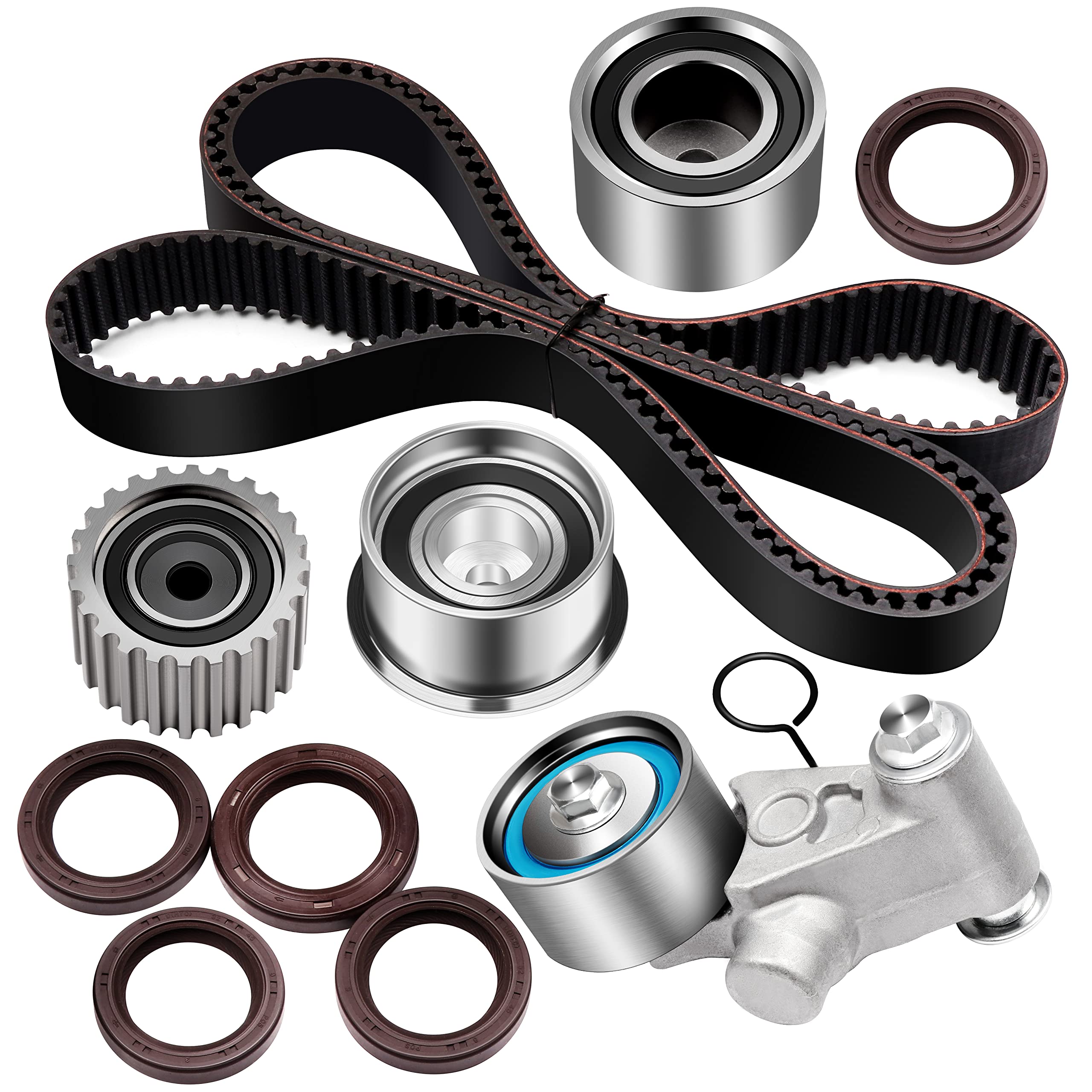 Scitoo Tbk304 Ts26304 Ts26304 Itm304 Engine Timing Belt Kit Fits For 05 For Saab 9-2X 99-10 For Subaru Forester 99-11 For Subaru Impreza 99 10-12 For Subaru Legacy 00-12 For Subaru Outback