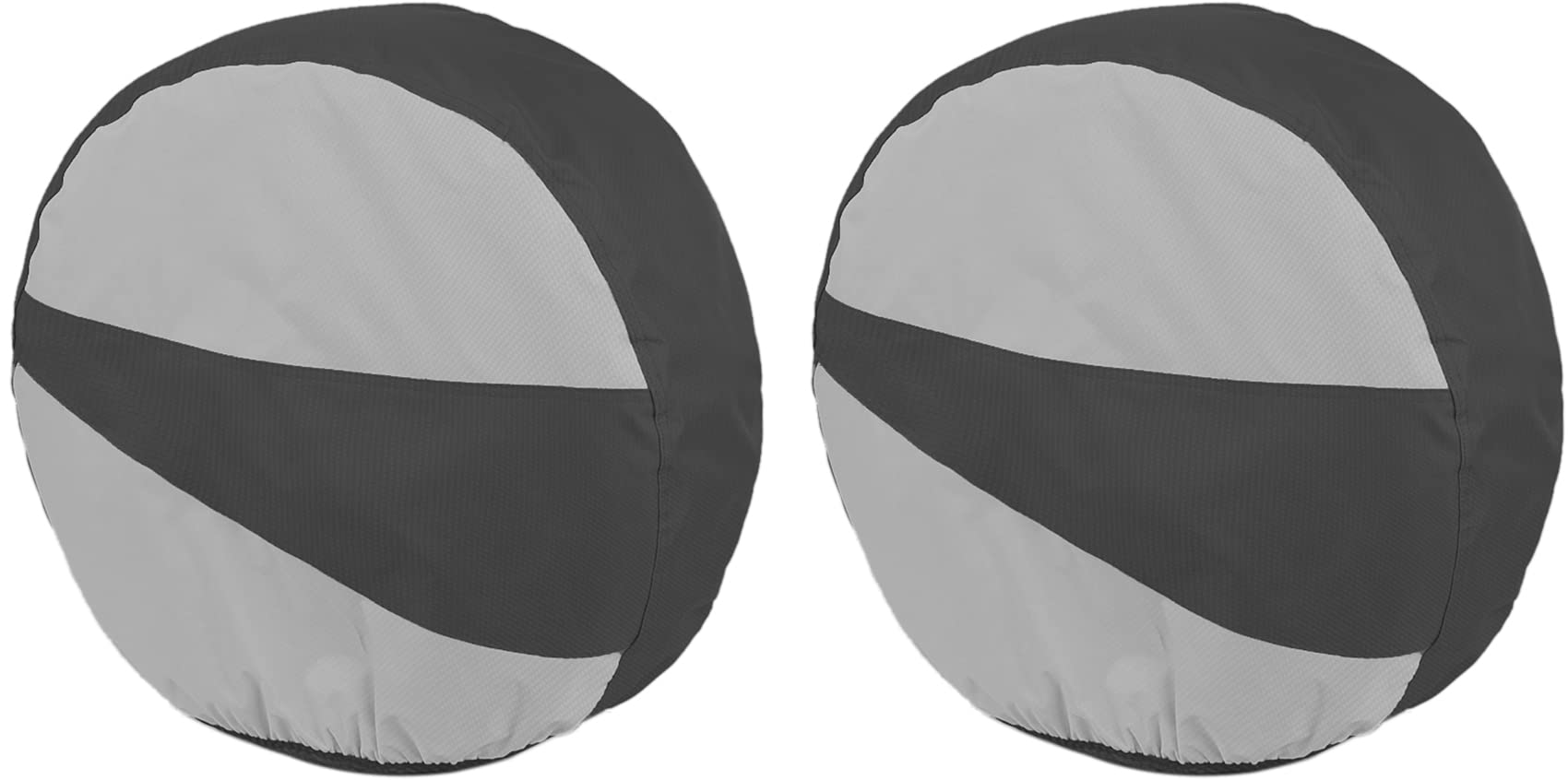 Explore Land Tire Covers 2 Pack - Tough Tire Wheel Protector For Truck, Suv, Trailer, Camper, Rv - Universal Fits Tire Diameters 26-28.75 Inches, Black & Gray