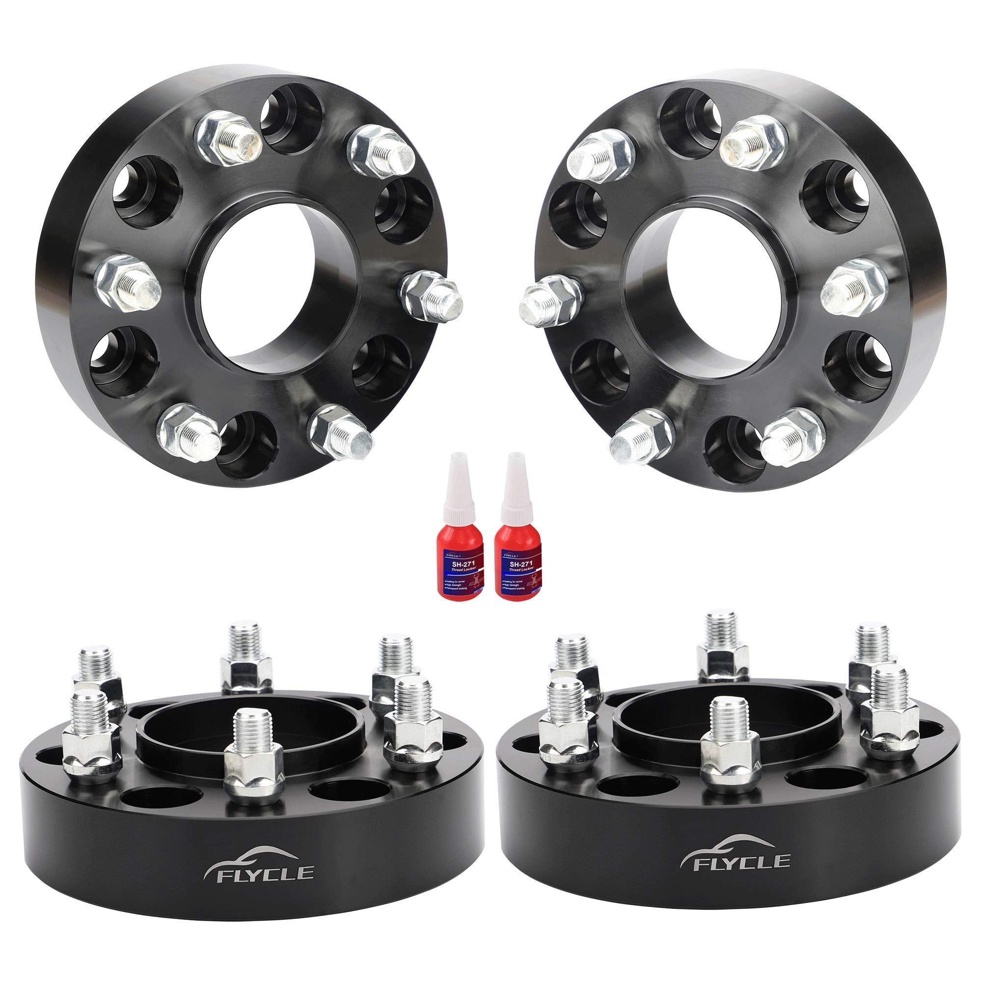 6 Lug 6X135 Hubcentric Wheel Spacers For 2015-2025 F150,1.5 Inch 6X135Mm Wheel Spacer 14X1.5 Studs & 87.1 Mm Bore Compatible With 2015-2024 Expedition 2015-2025 Navigator
