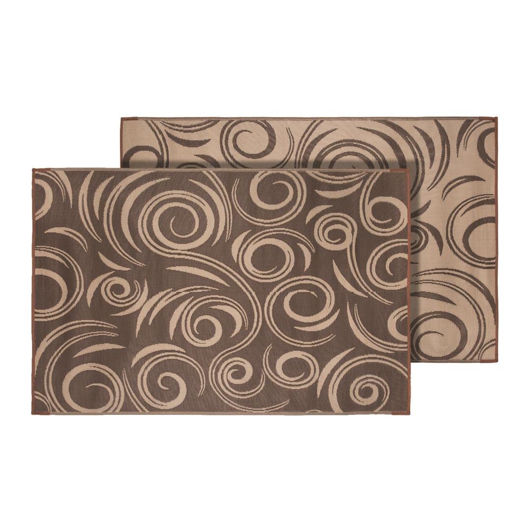 Faulkner Furniture 68862 Mat Swirl 8X20 Brown/Beige