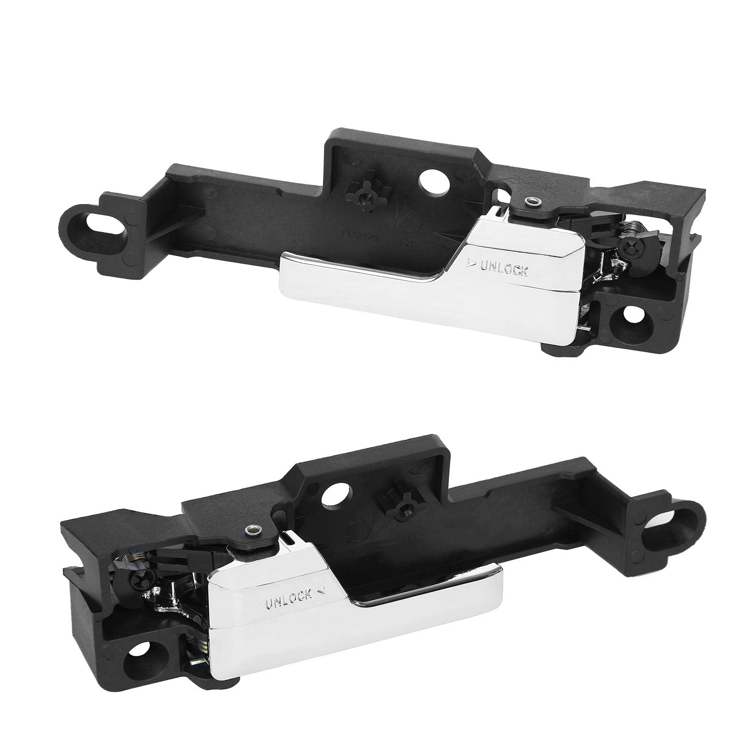 Interior Door Handle 1 Pair Driver & Passenger Side - Replacement For 2006-2012 Ford Fusion 2007-2012 Lincoln Mkz 2006 Lincoln Zephyr 2006-2011 Mercury Milan - Replaces # 6E5Z5422601A 6E5Z5422600Aa