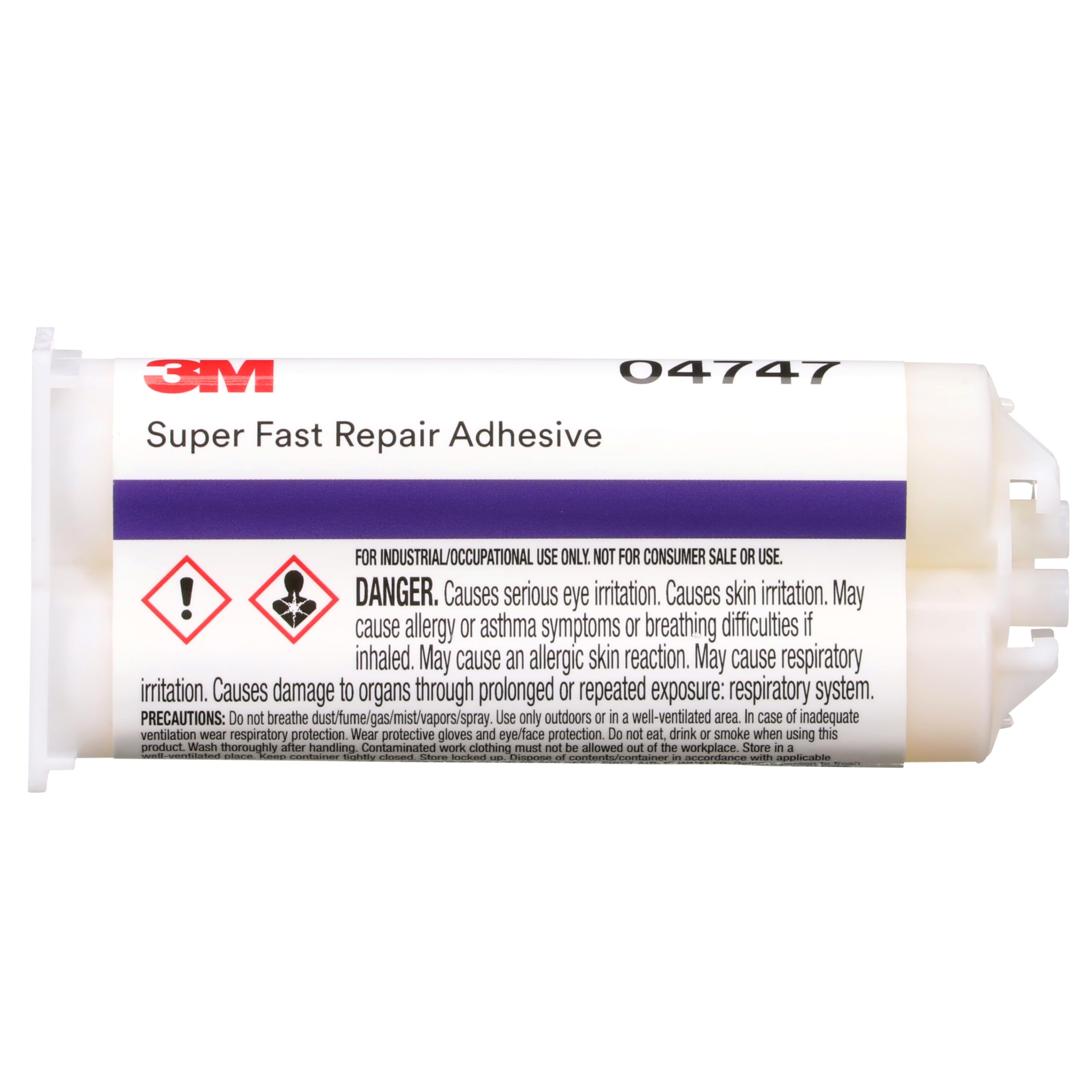 3M Super-Fast Repair Adhesive, 04747, Tranlucent Color,Two-Component, Semi-Rigid, Urethane Adhesive, 47.3 Ml/1.6 Fl Oz Cartridge