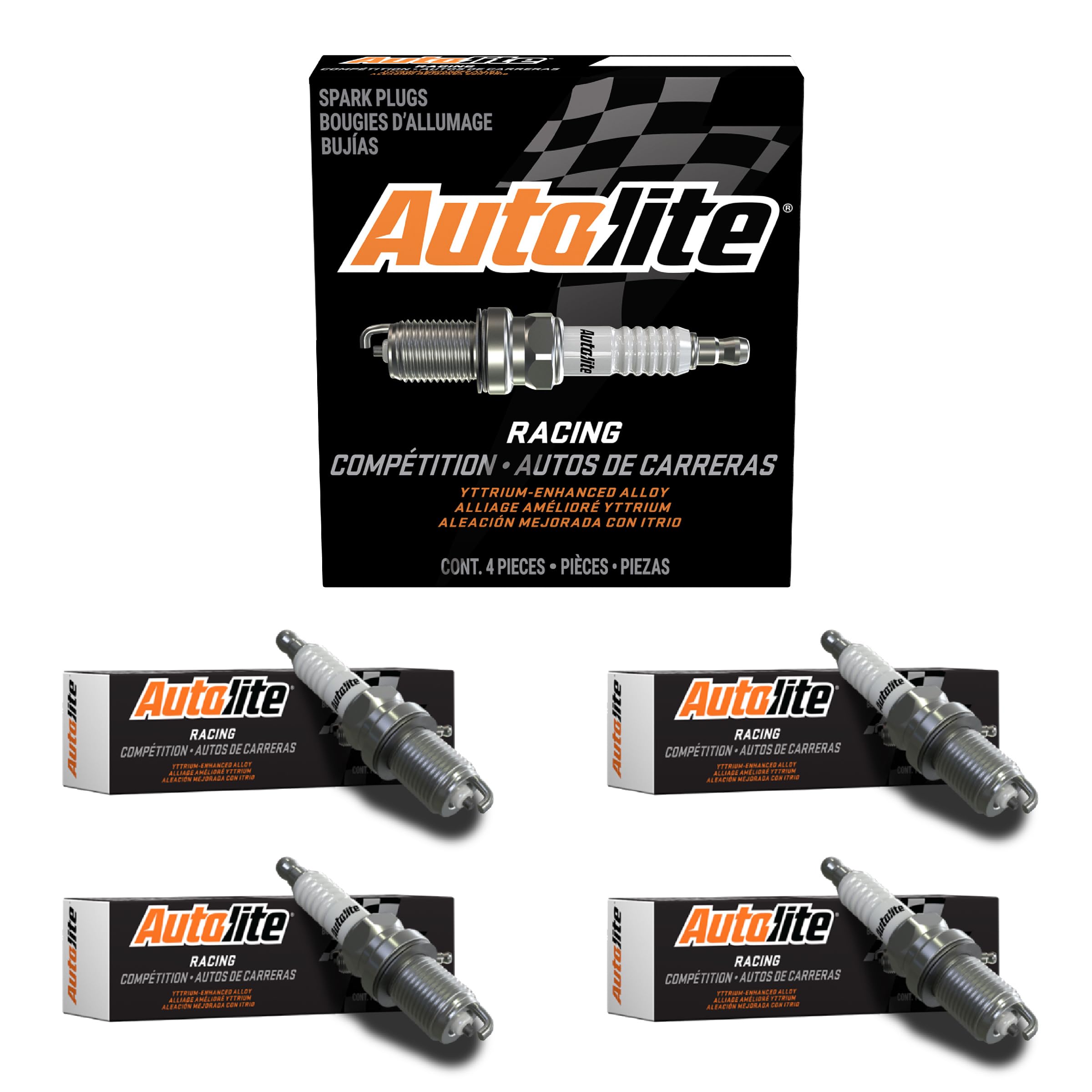 Autolite Ar51-4Pk High Performance Racing Non-Resistor Spark Plug, Pack Of 4