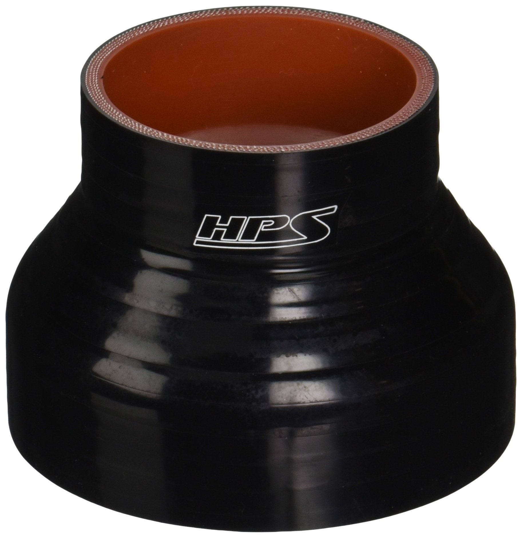 Hps Htsr-250-375-Blk Silicone High Temperature 4-Ply Reinforced Reducer Coupler Hose, 50 Psi Maximum Pressure, 3 Length, 2-1/2 > 3-3/4 Id, Black