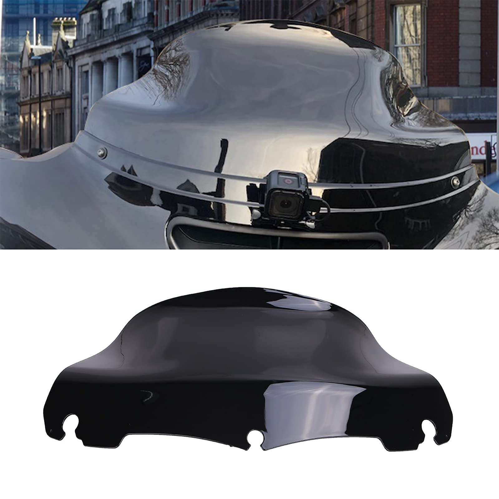 9 Black Dark Wave Windshield Windscreen Wind Splitter Fit For Harley Touring Electra Glide Street Glide 2015 2016 2017 2018 2019 2020