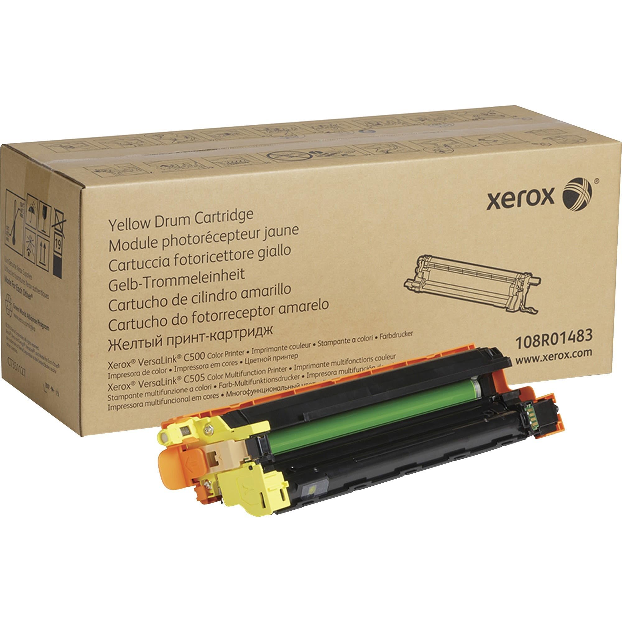 Xerox Genuine Yellow Drum Cartridge 108R01483-40 000 Pages For Use In Versalink C500/C505 Toner, 1 Size