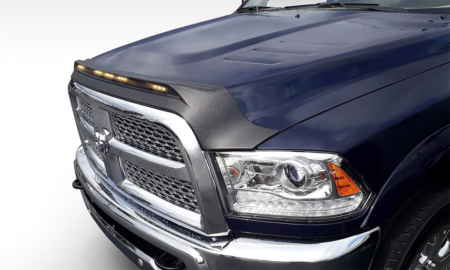 Auto Ventshade [Avs] Aeroskin Lightshield/Hood Protector | Fits 2009-2023 Dodge Ram 1500 (19-23 Classic Body Only, Excludes Sport/Rebel) Black, 1 Pc. | Textured Black - 753004