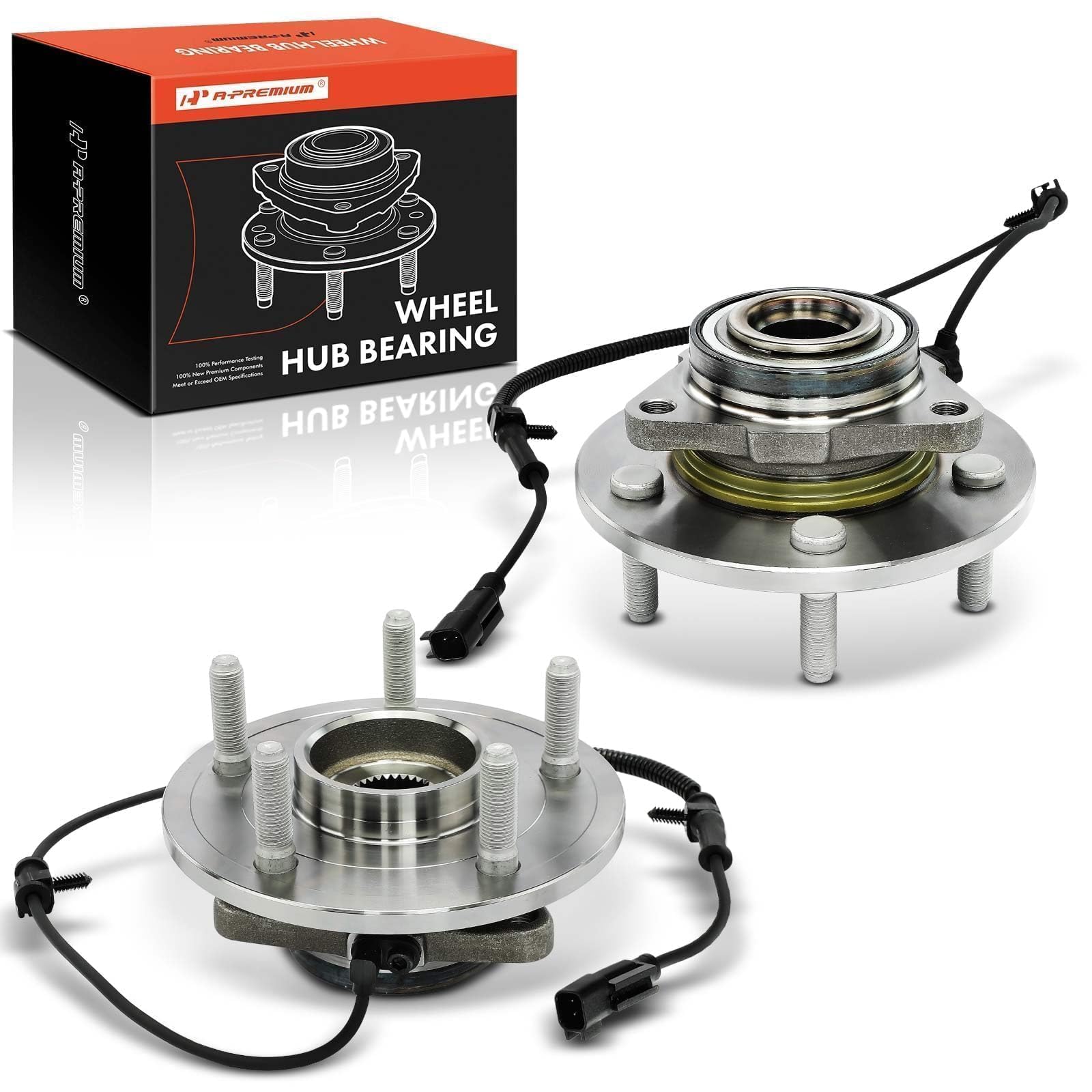 A-Premium 2 X Front Wheel Bearing And Hub Assembly With Abs & 5-Lug Compatible With Ram 1500 2012-2018, 1500 Classic 2019-2022