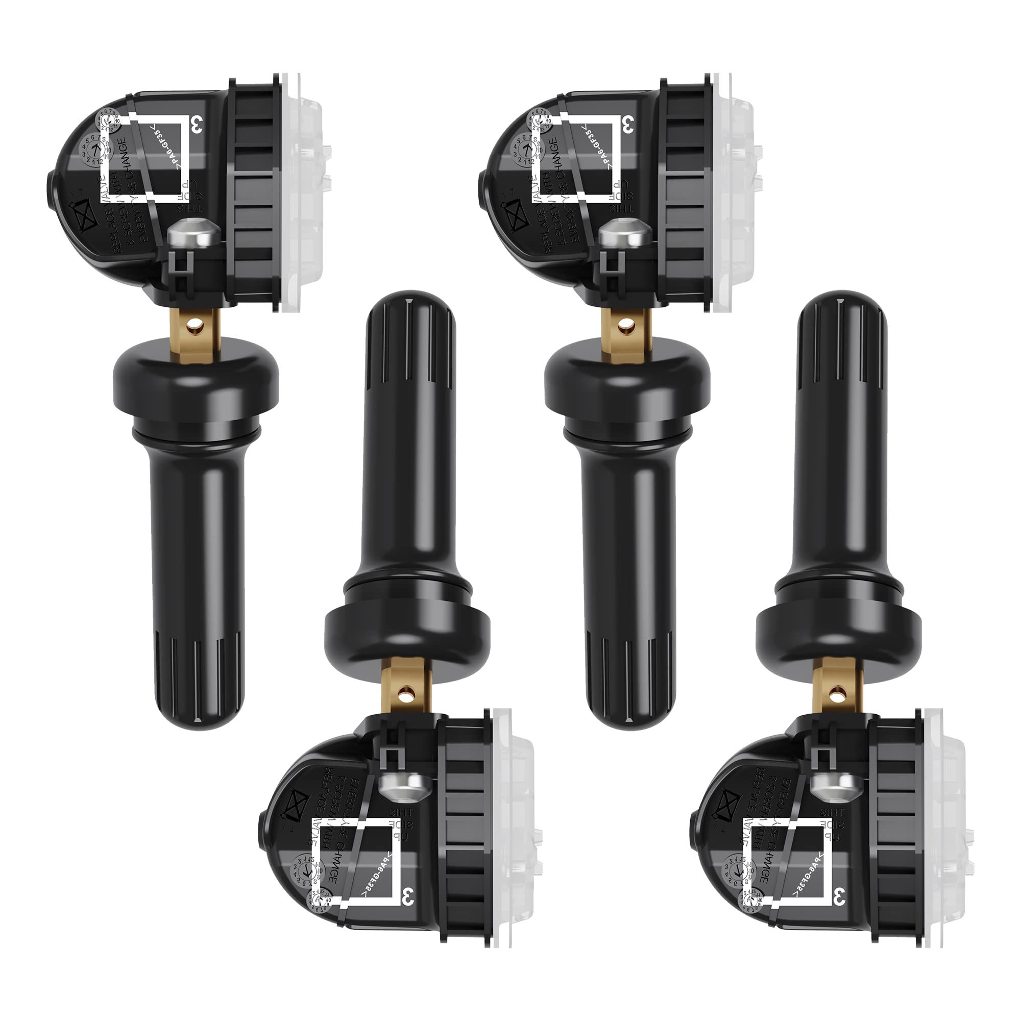 Cdwtps Tpms Sensor Gm 4-Pack, 315Mhz Tire Pressure Monitor System For Chevy Silverado Gmc Buick Cadillac Hummer Pontiac Gm Saab Saturn Replace#13598771,13598772,13586335,13581558,20923680