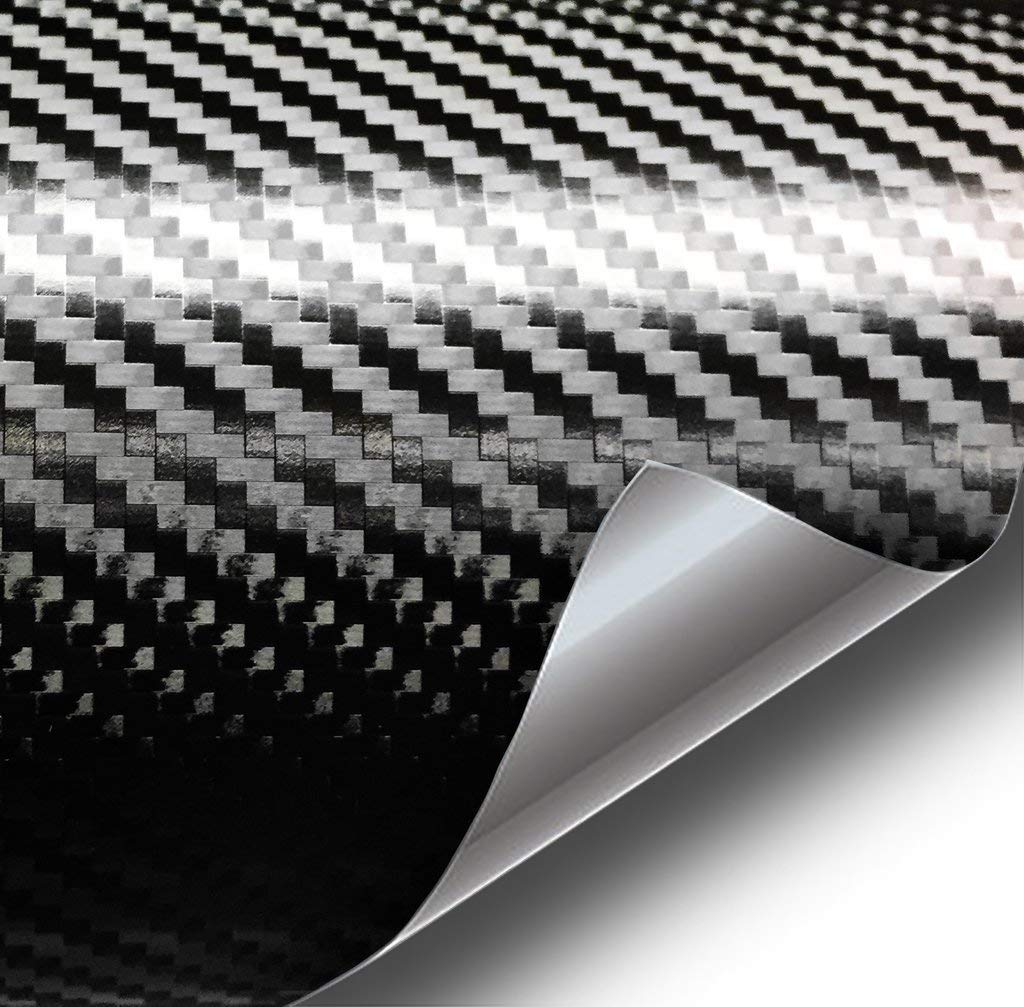 Vvivid+ Premium Black Carbon Fiber Vinyl Wrap Film (1Ft X 5Ft)
