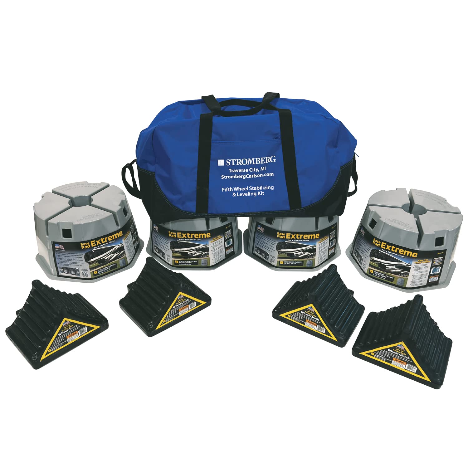 Stromberg Carlson Jbp-Fwkit Fifth Wheel Leveler Kit - Heavy Duty Rv Stabilizer System With Adjustable Heights For Enhanced Stability And Safety