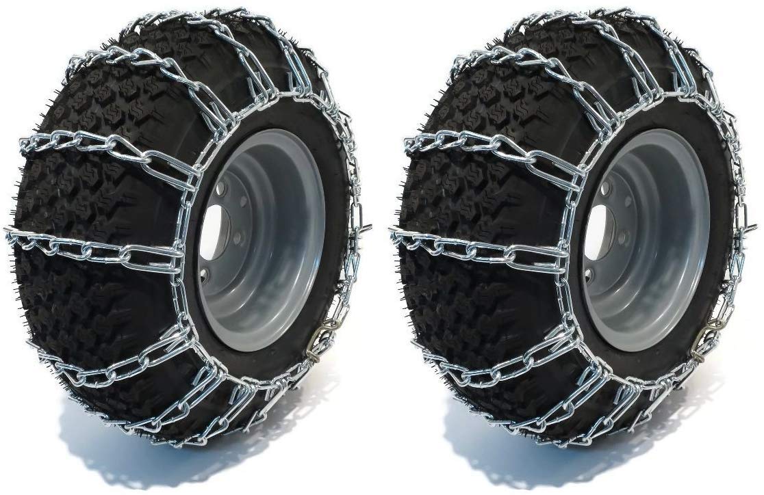 The Rop Shop | Pair Of 2 Link Tire Chains 18X7X8 For Snow Blowers, Lawn & Garden Tractors, Mowers & Riders, Utv, Atv, 4-Wheelers, Utility Vehicles