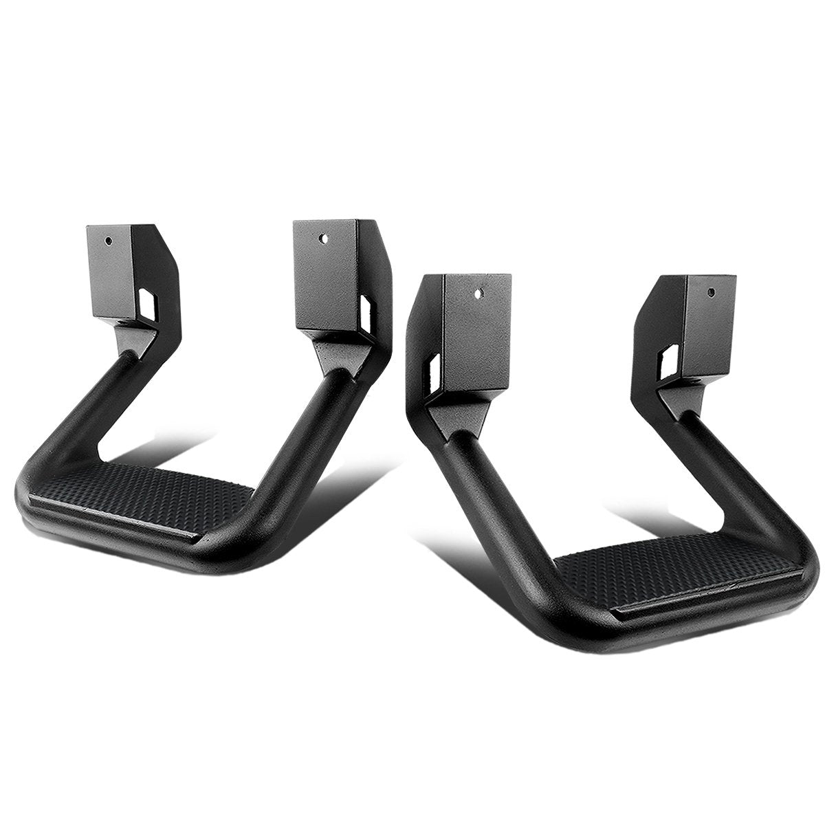 Dna Motoring Sstep-Bk Pair Black Aluminum Side Hoop Steps Compatible With Most Pickups And Suv'S, 12 L X 11 W X 8 H