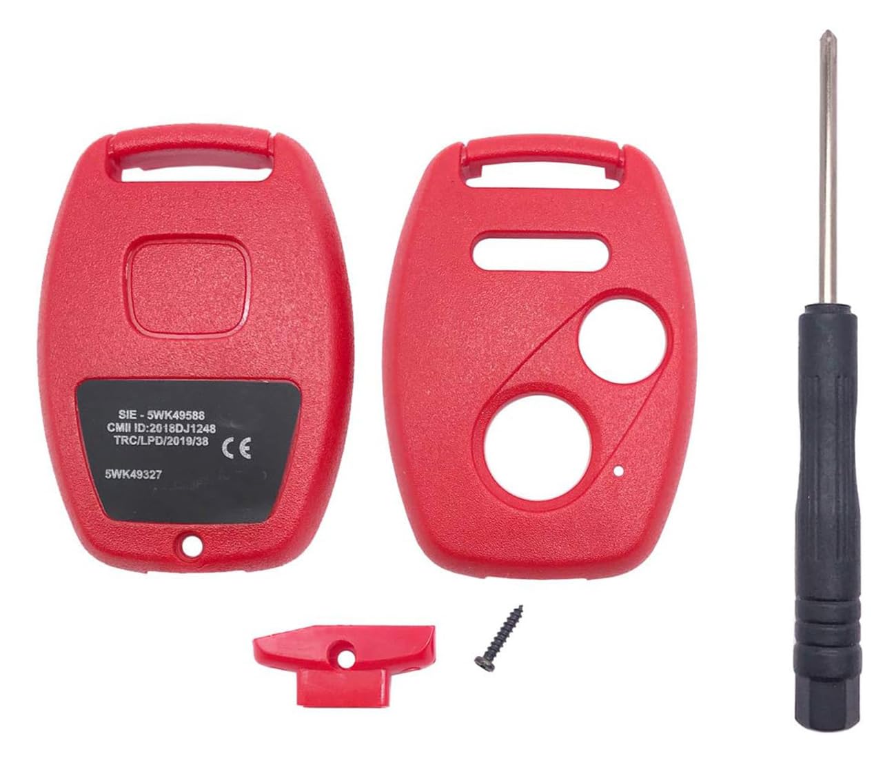 Horande Keyless Entry Remote Control Key Fob Cover Shell Fit For Honda 2003-2007 Accord Pilot 2005-2006 Cr-V Ridgeline Civic Fit Key Fob Case