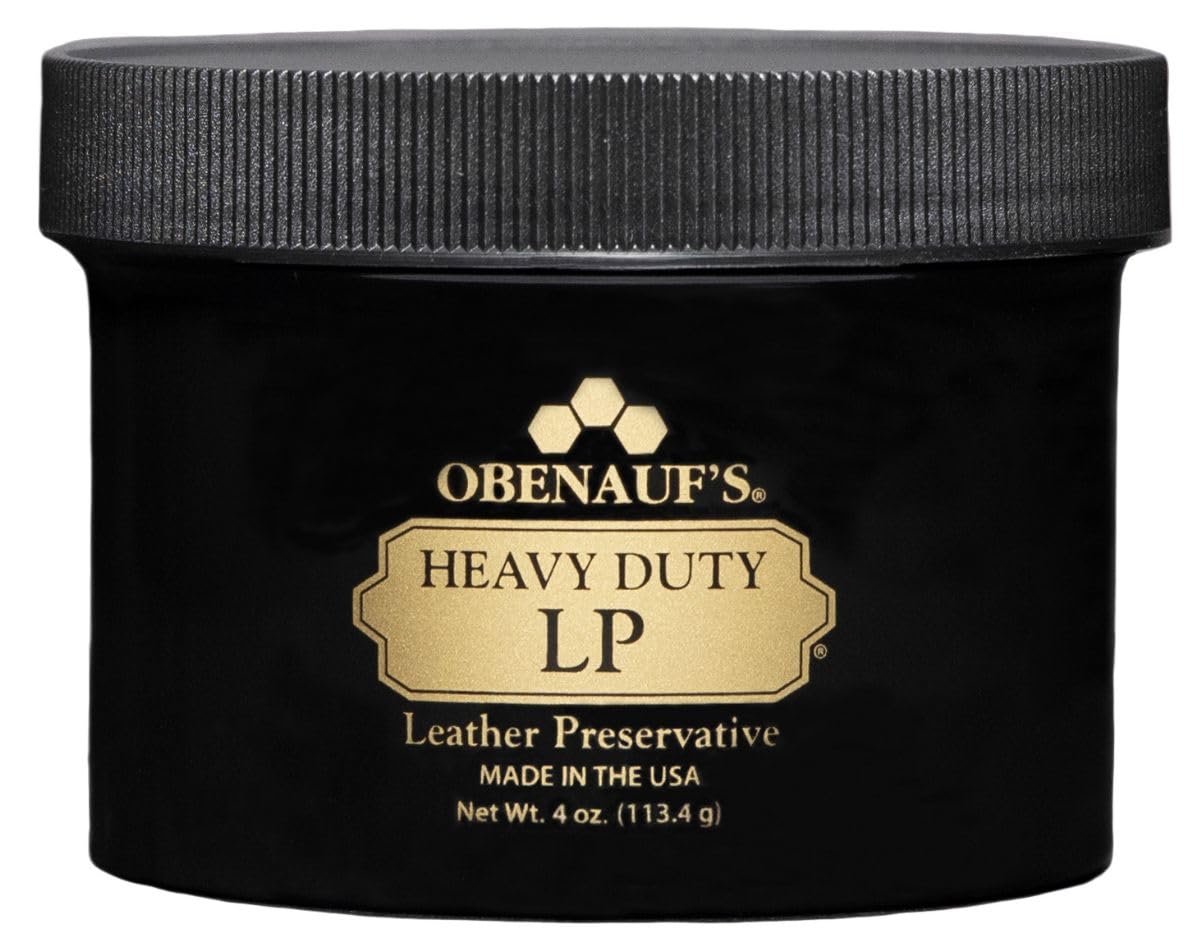 Obenauf'S Heavy Duty Lp Leather Preservative (4Oz)- All Natural Beeswax Oil Conditioner- Rejuvenate Restore & Preserve Sunfaded Or Cracked Boots Jackets Saddles Car Auto Upholstery Furniture- Usa Made