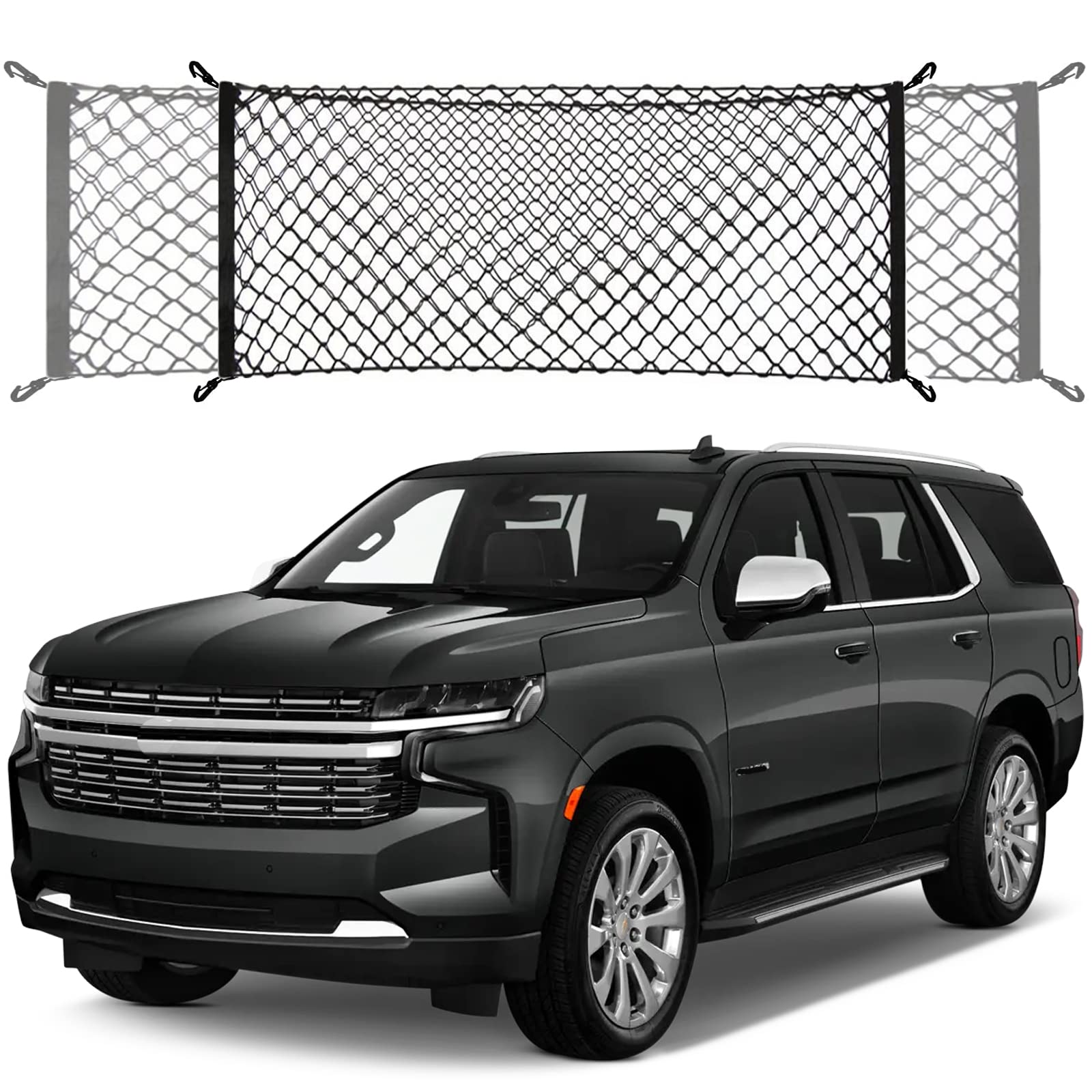 Upgraded Cargo Trunk Net Compatible With Chevrolet Chevy Tahoe 2025 2024 2023 2022 2021 2020 2019 2018 2017 2016 2015 Car Rear Nylon Mesh Tailgate Netting
