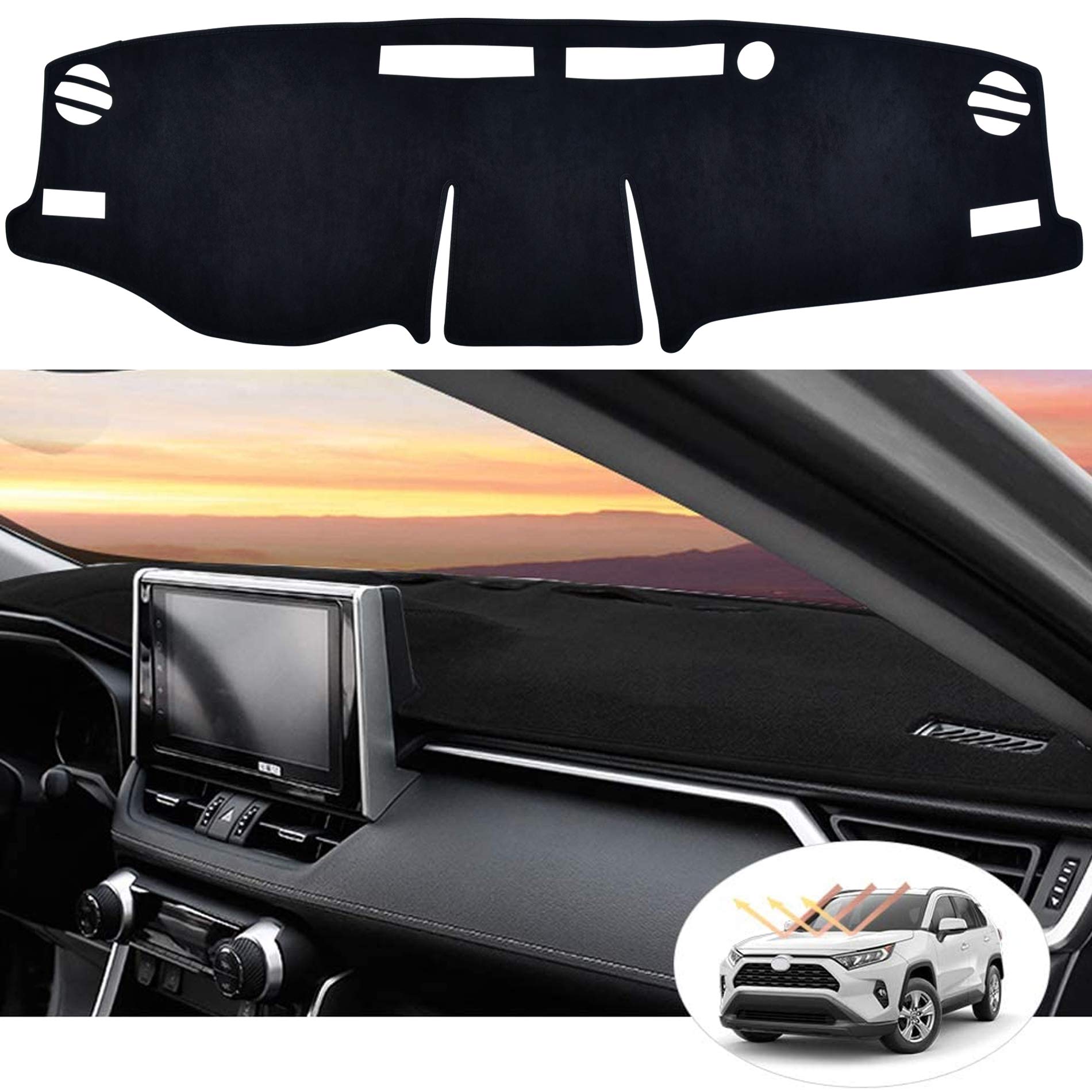 Speedwow Dashboard Dash Board Cover Mat 2019-2021 Toyota Rav4