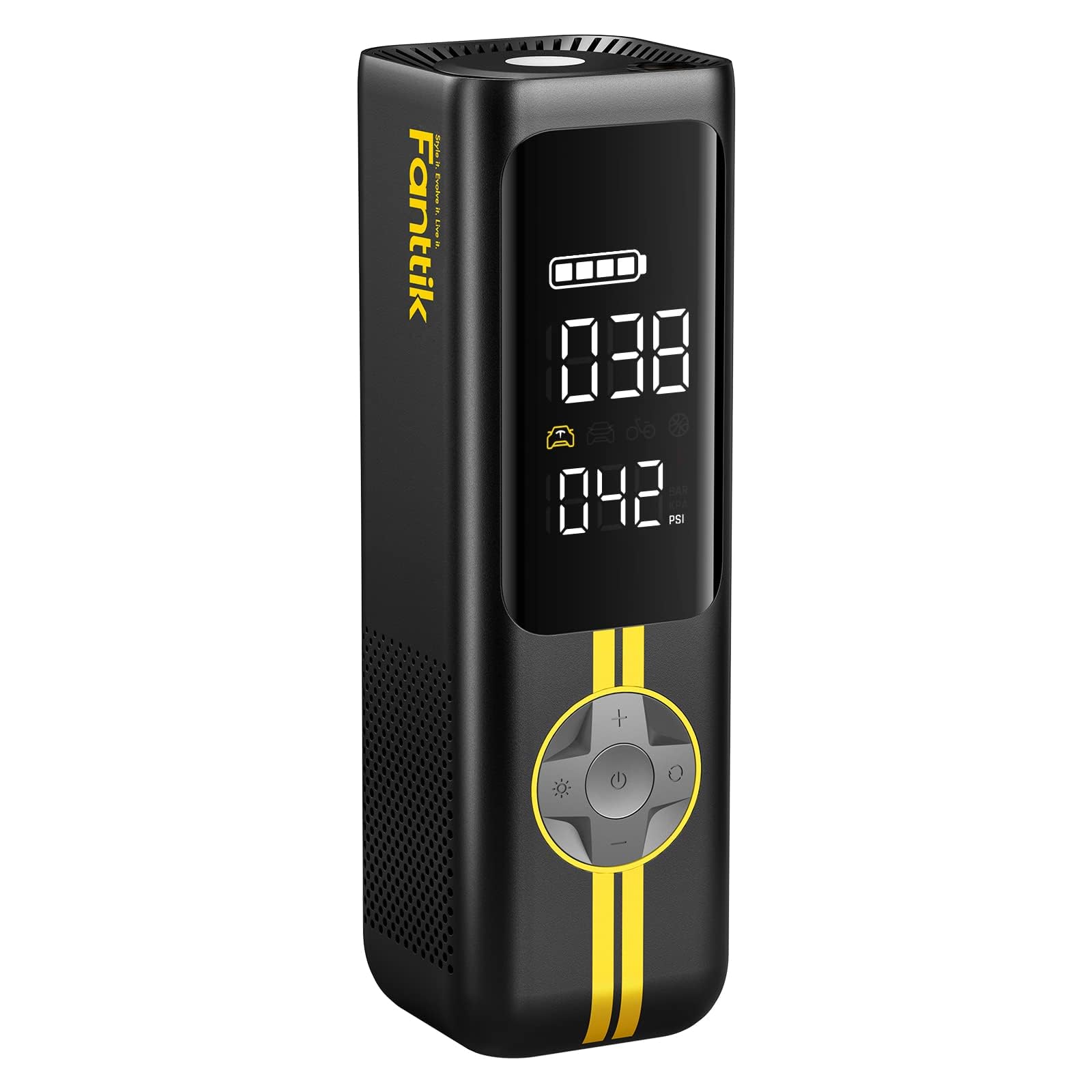 Fanttik X8 Apex Ev Tire Inflator Portable Air Pump, 2X Faster Inflation, 150Psi Cordless Air Compressor With Powerful Battery, Fits Electric Cars, Cars, Motorcycles, Bikes, Balls