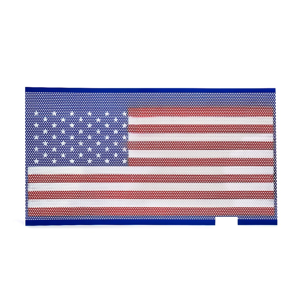 Xprite Grill Mesh Insert American Flag Matte Aluminum Alloy Mesh Grille Grid Compatible With 2007-2018 Jeep Wrangler Jk Jku