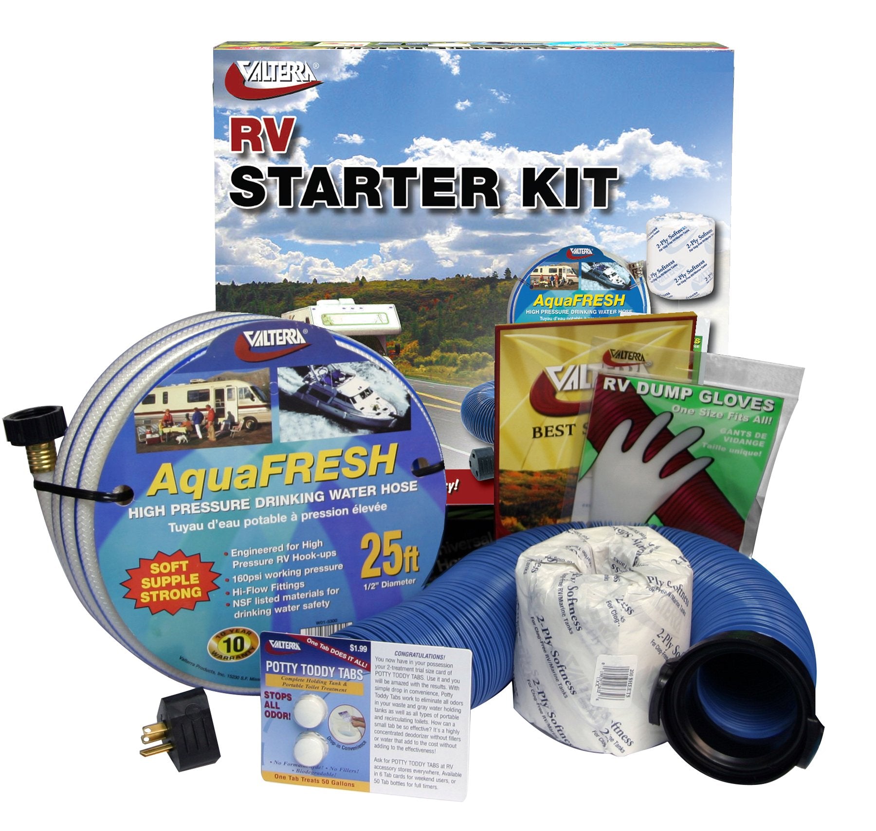 Valterra K88104 Standard Rv Starter Kit With Potty Toddy