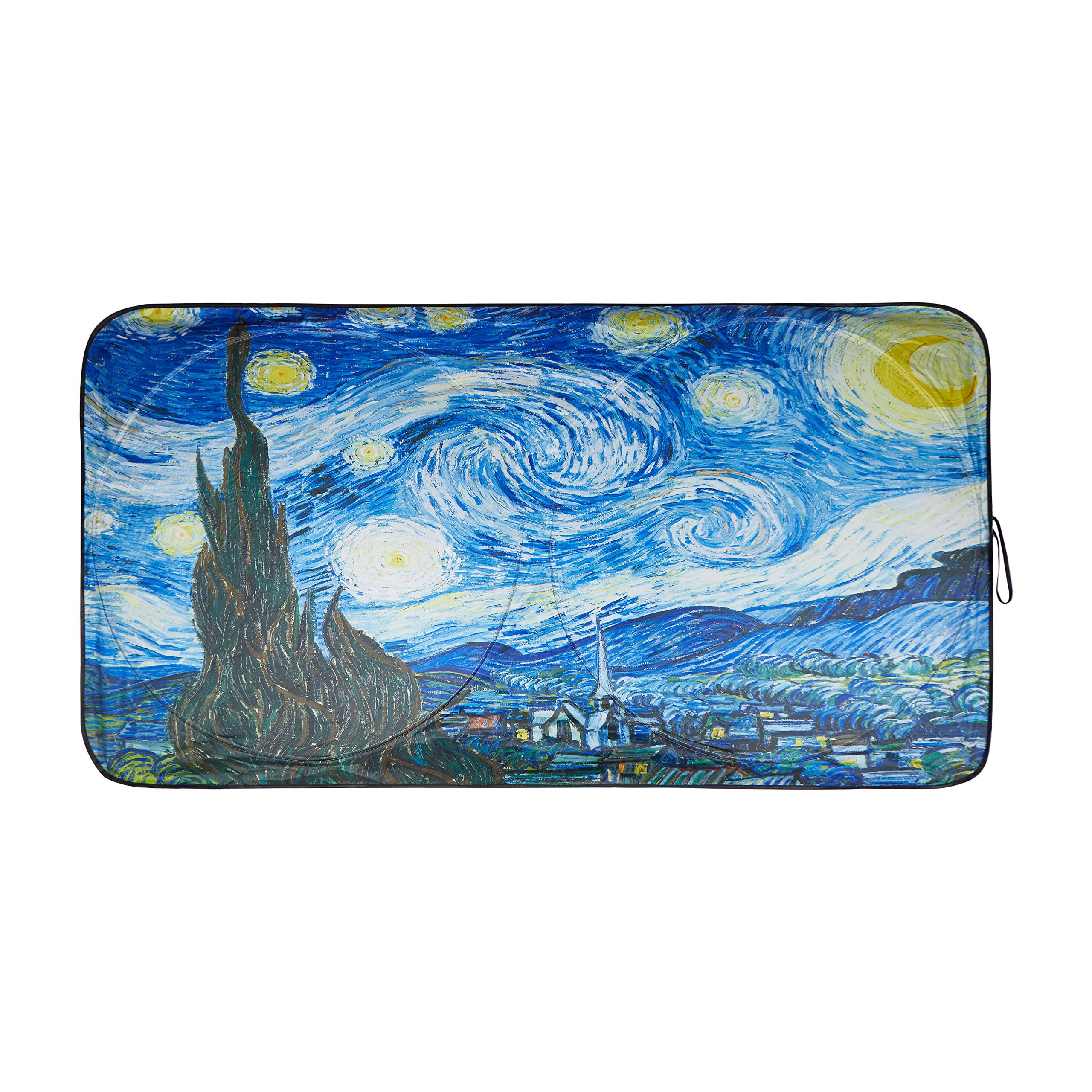 Car Windshield Sunshade Cover Sun Shade. 210T Reflective Polyester Blocks Heat And Sun. Foldable Sun Shield That Keeps Your Vehicle Cool (Large 63 X 33.8 In)