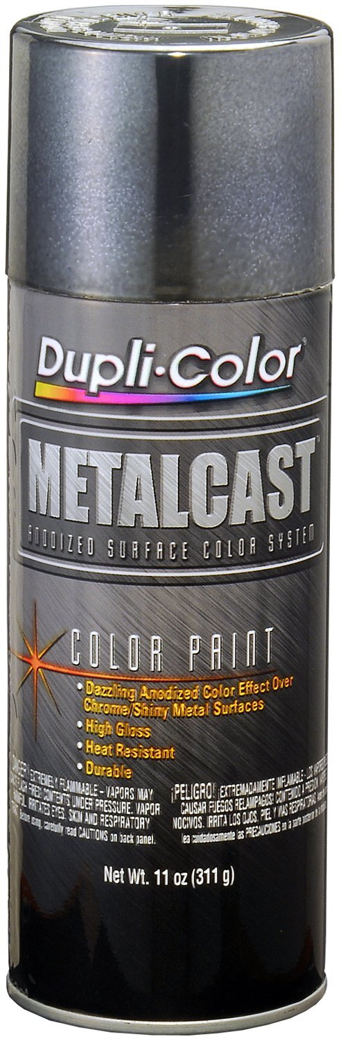 Dupli-Color Mc206-6 Pk Metalcast Automotive Spray Paint - Black Smoke Anodized Coating - 11 Oz Aerosol Can Pack Of 6