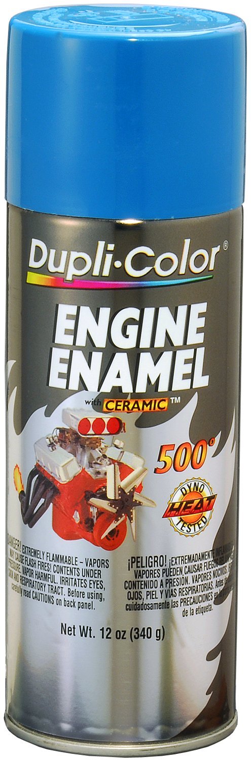 Dupli-Color De1631-6 Pk Engine Enamel Spray Paint With Ceramic - Chrysler Corp. Blue - 12 Oz Aerosol Can Pack Of 6