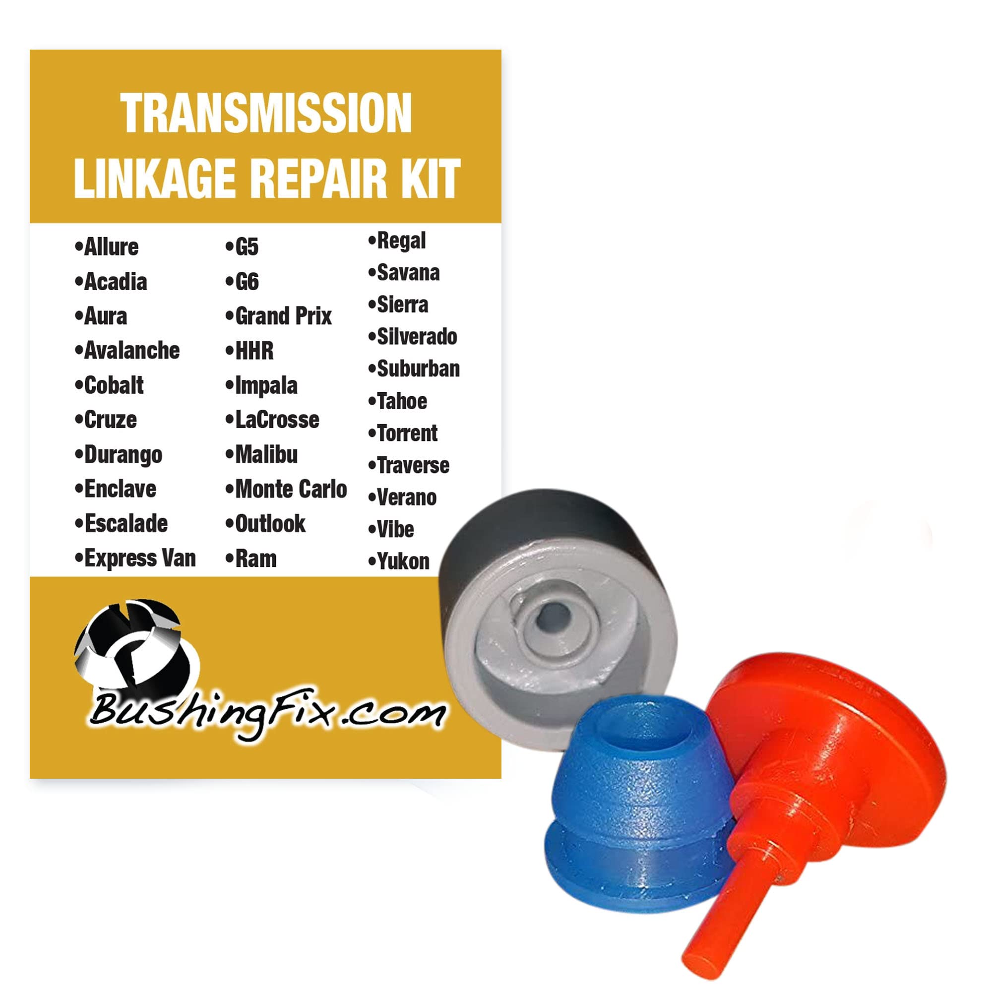 Bushingfix Im1Kit1 - Transmission Shift Cable Bushing Repair Kit - Automatic Transmission Linkage Repair Kit, Transmission Repair Kit, Shifter Cable Bushing Fix, Shift Linkage Bushing Replacement