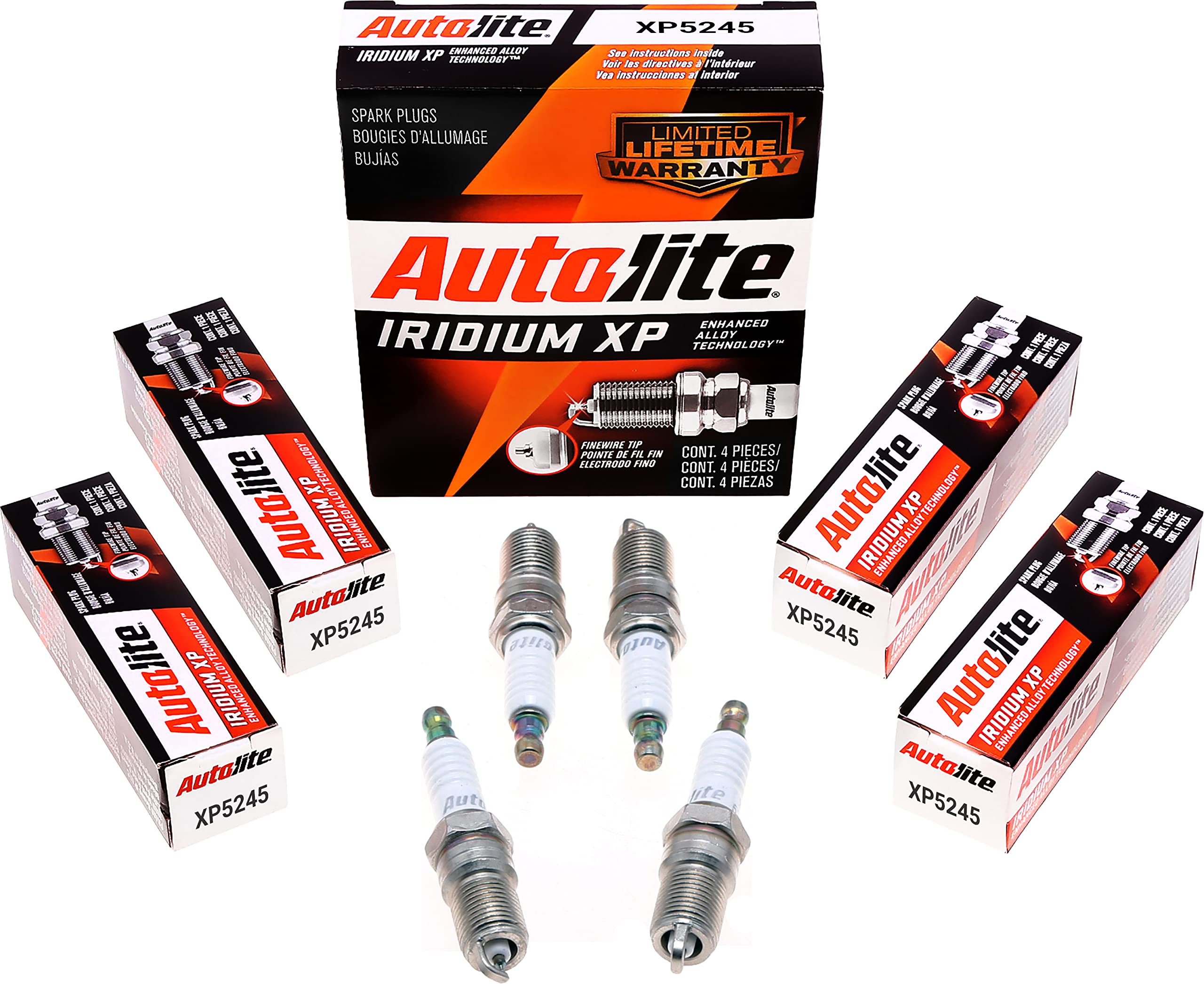 Autolite Iridium Xp Automotive Replacement Spark Plugs, Xp5245 (4 Pack)