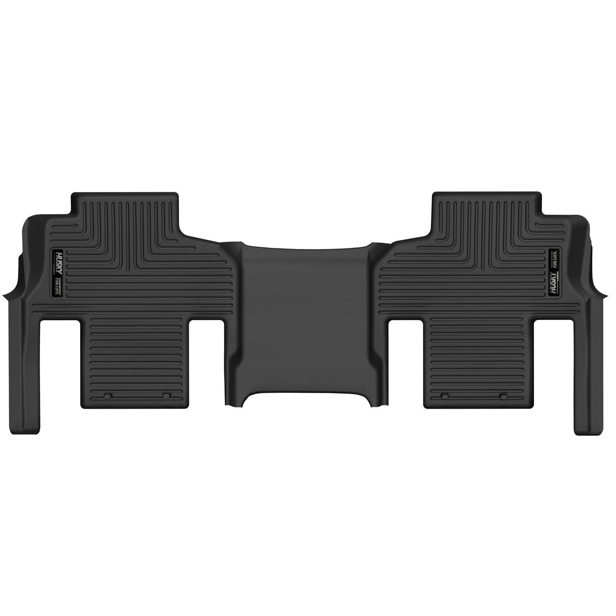 Husky Liners X-Act Contour Floor Mats | Fits 2022-2024 Jeep Grand Wagoneer W/2Nd Row Bucket Seats | 2Nd Row, 1-Pc Black - 51421