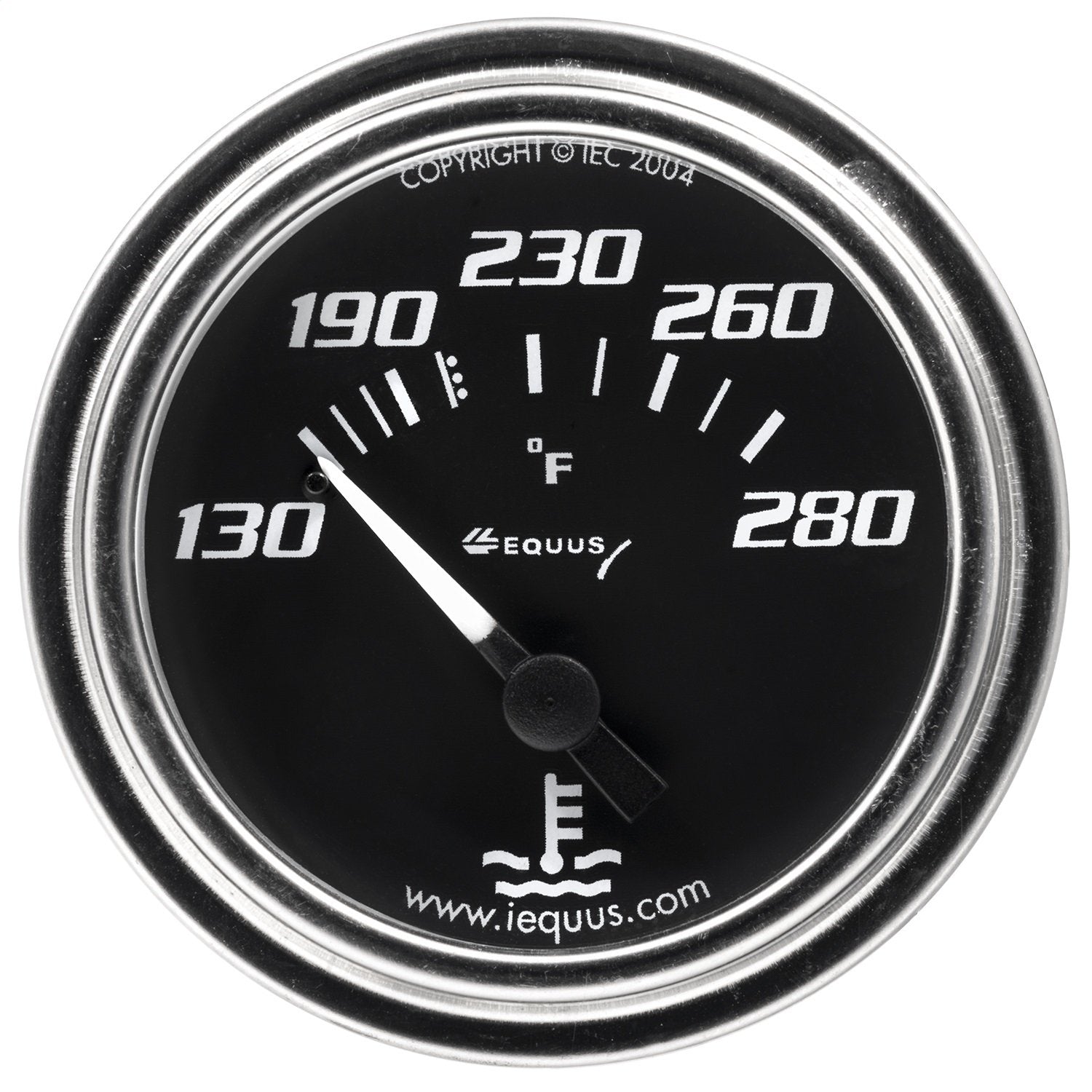 Equus 7232 2 Mechanical Water Temperature Gauge, Black