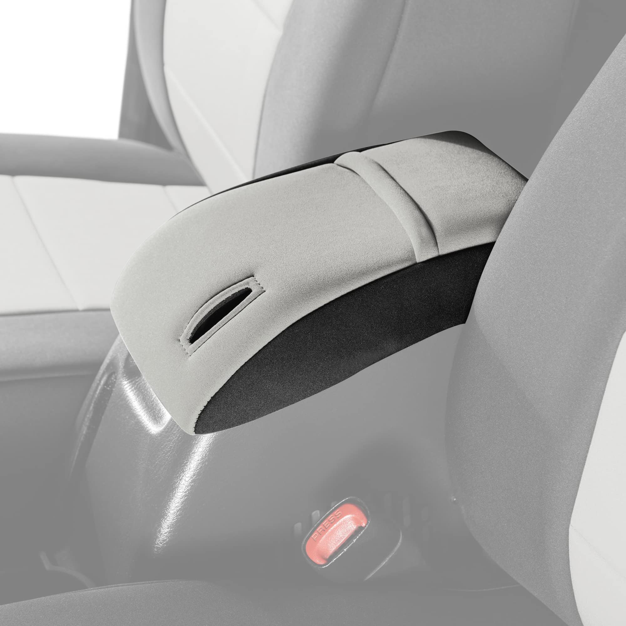 Diver Down Neoprene Center Console Cover - Fits Jeep 1997-2006 Tj Wrangler - Cushioned Armrest Cover - Doesn'T Burn Your Elbow - Tight Custom Fit - Comfortable Foam Armrest Pad (01-06 Grey)