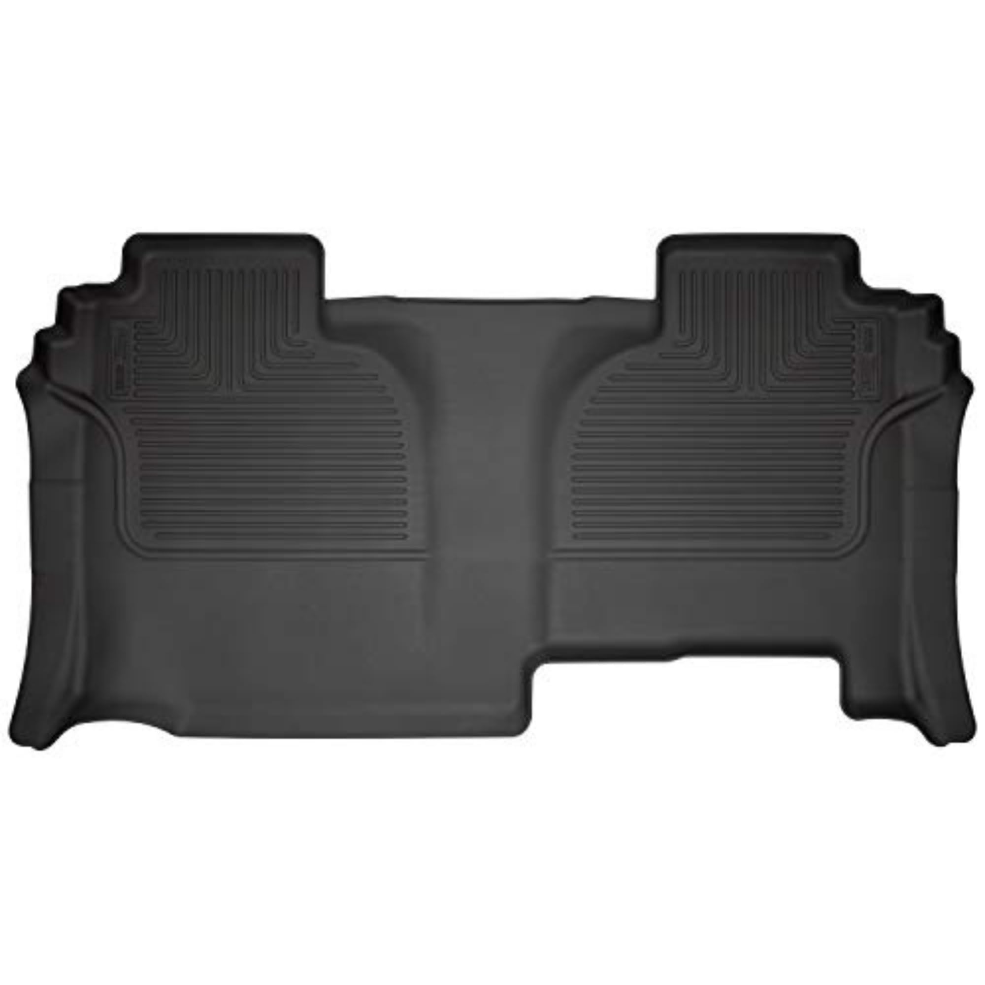 Husky Liners Weatherbeater Floor Mats | Fits 2019-2024 Chevrolet Silverado & Gmc Sierra 1500; 2020-2024 Chevrolet Silverado & Gmc Sierra 2500, 3500 (Double Cab) | 2Nd Row, 1-Pc Black - 14211