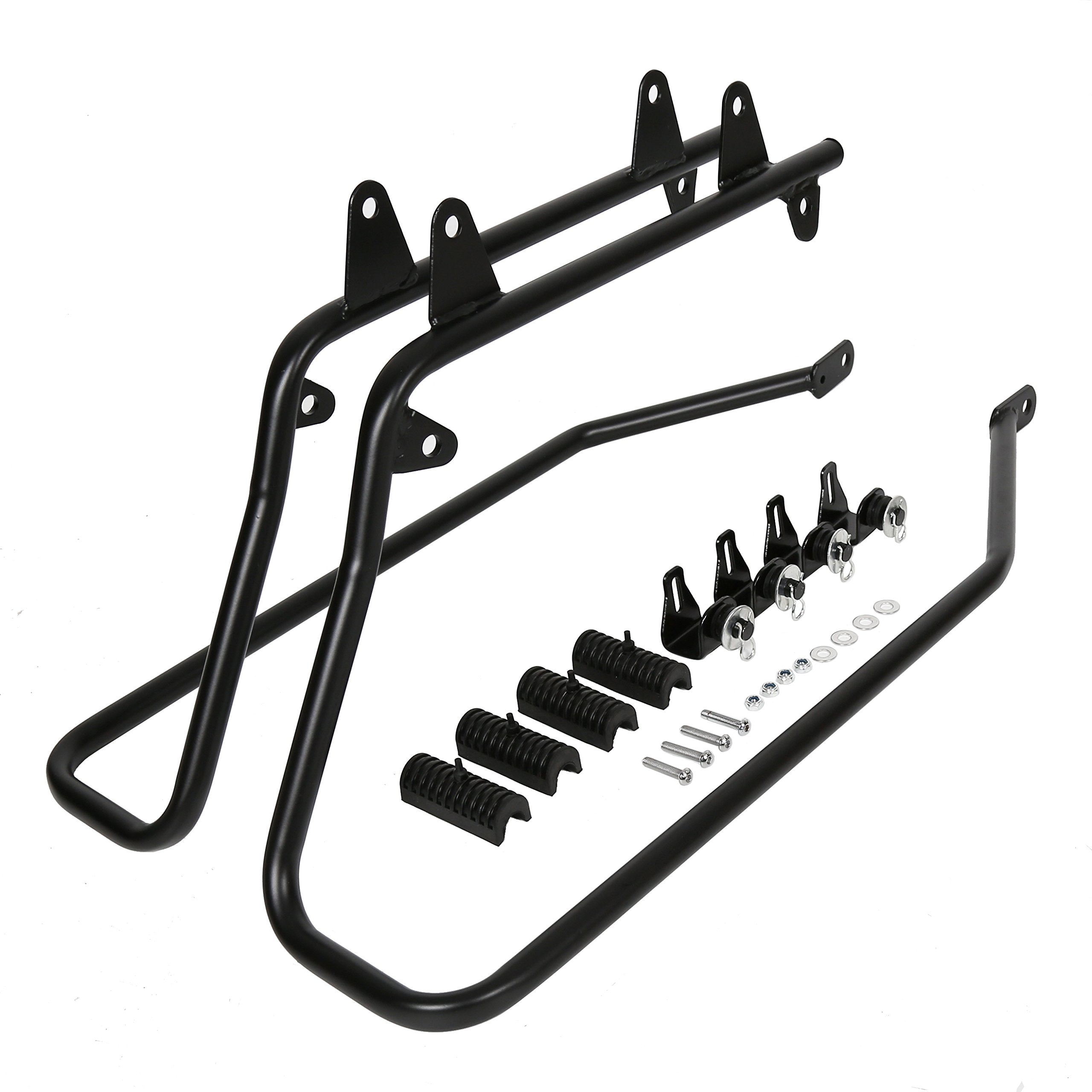 Kuafu Saddlebag Conversion Bracket, Saddle Bag Support Mounts Compatible With 1984-2013 Harley Davidson Heritage Softail