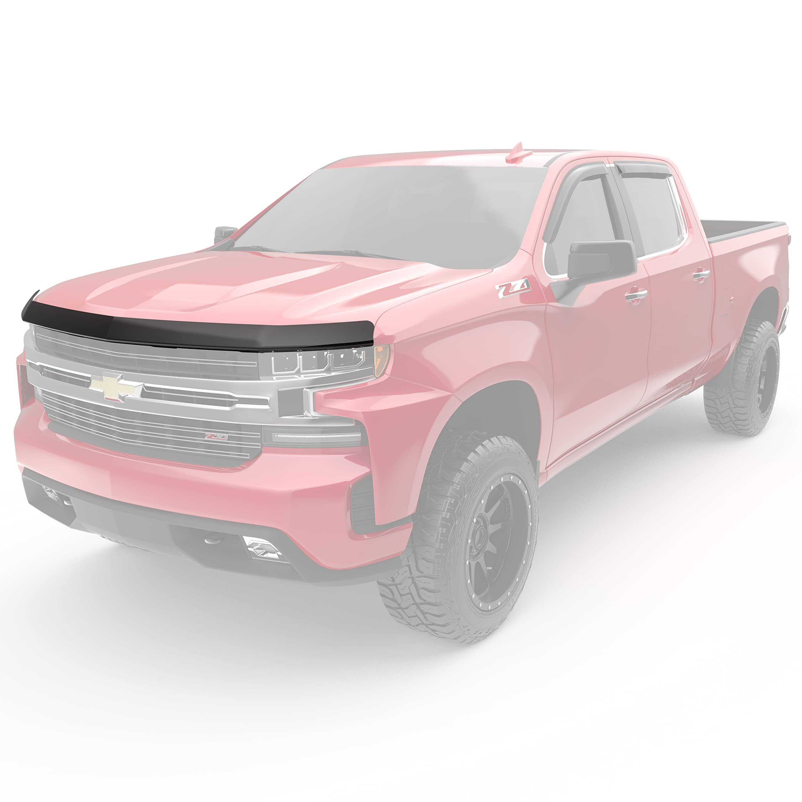 Egr 301691 Superguard Smoked Hood Shield Compatible With Select 2019-2025 Chevrolet Silverado 1500 Trucks - Durable Impact Resistant Acrylic, Easy Installation