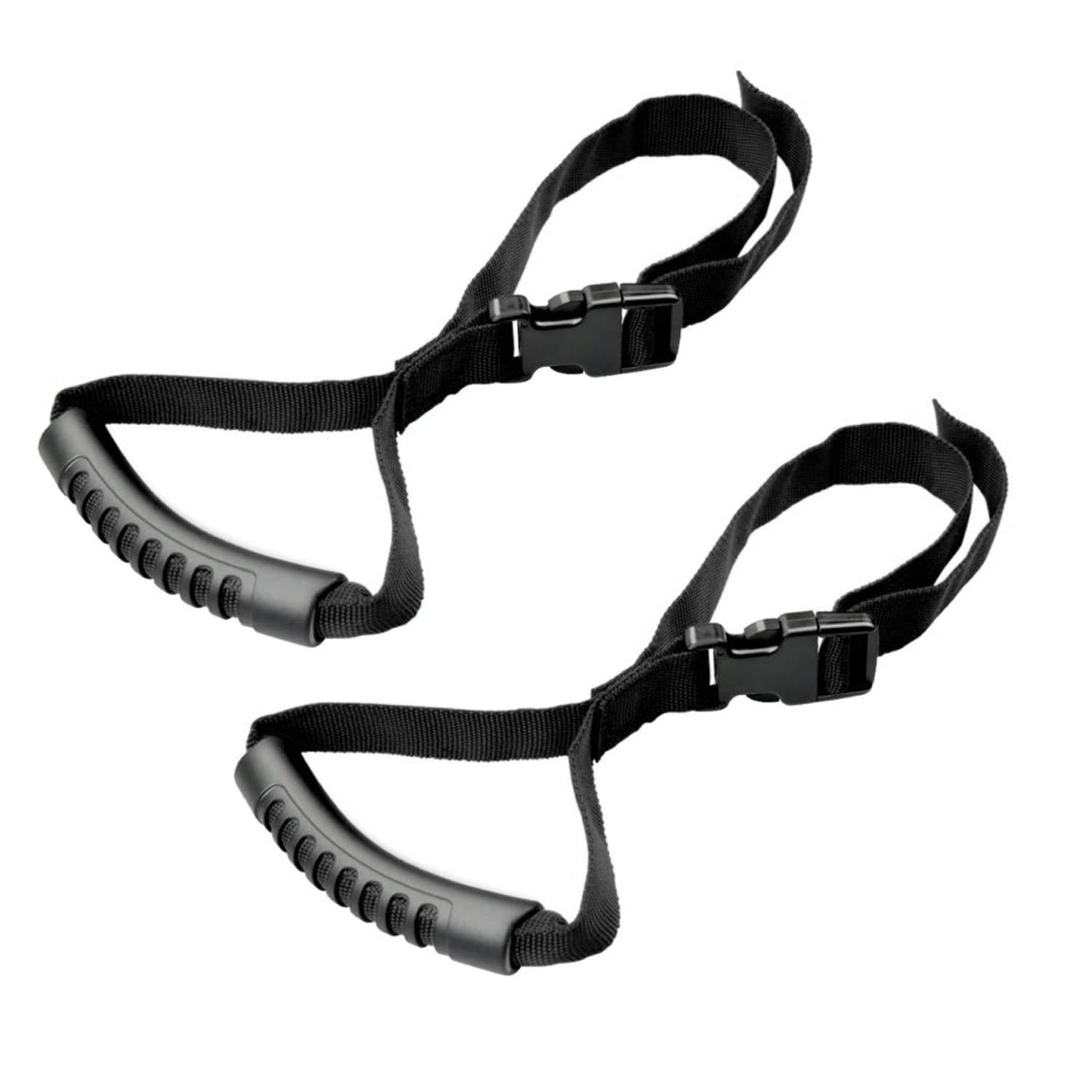 Moebulb Car Grab Handle Adjustable Standing Aid Safety Handle Vehicle Support Portable Nylon Grip Handle Car Assist Device 2-Pack (Black)