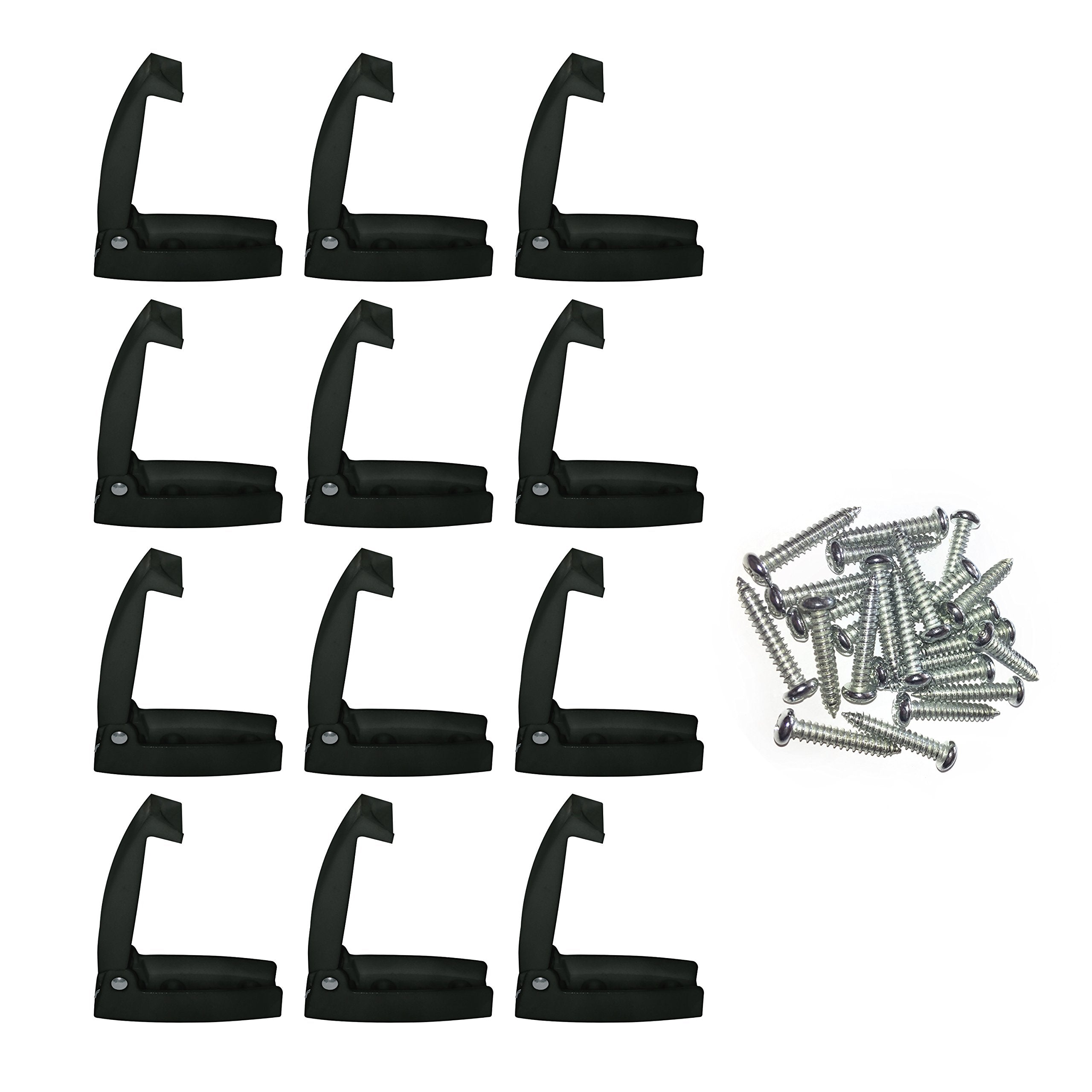 Camp'N Rv Door Holder - Camper Door Holder - Trailer Door Holder - Rv Storage Door Latch - Rv Baggage Door Catch - Rv Door Latches For Outside Door - Camper Storage Door Latch (Black 12-Pack)