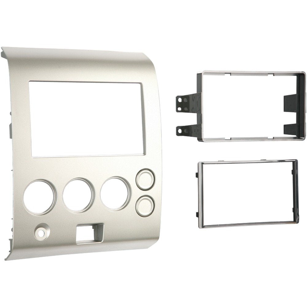 Metra 95-7406 Double Din Installation Dash Kit For 2004-2007 Nissan Titan And 2004-2005 Nissan Armada -Silver