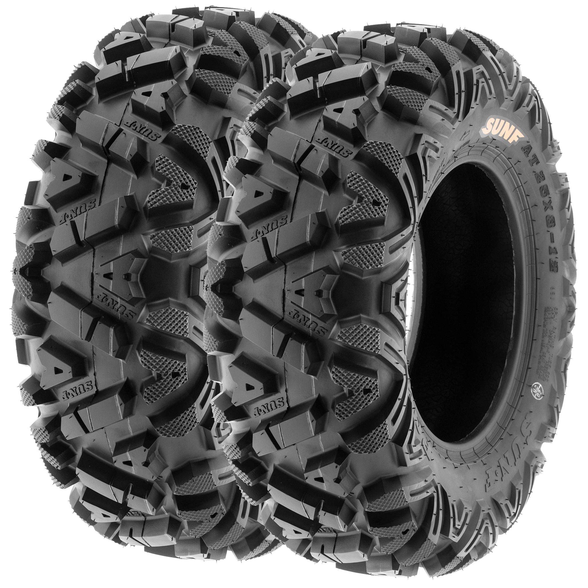 Set Of 2 Sunf A033 Power.I At 24X8-12 Atv Utv Off-Road Tires All-Terrain, 6 Ply Tubeless