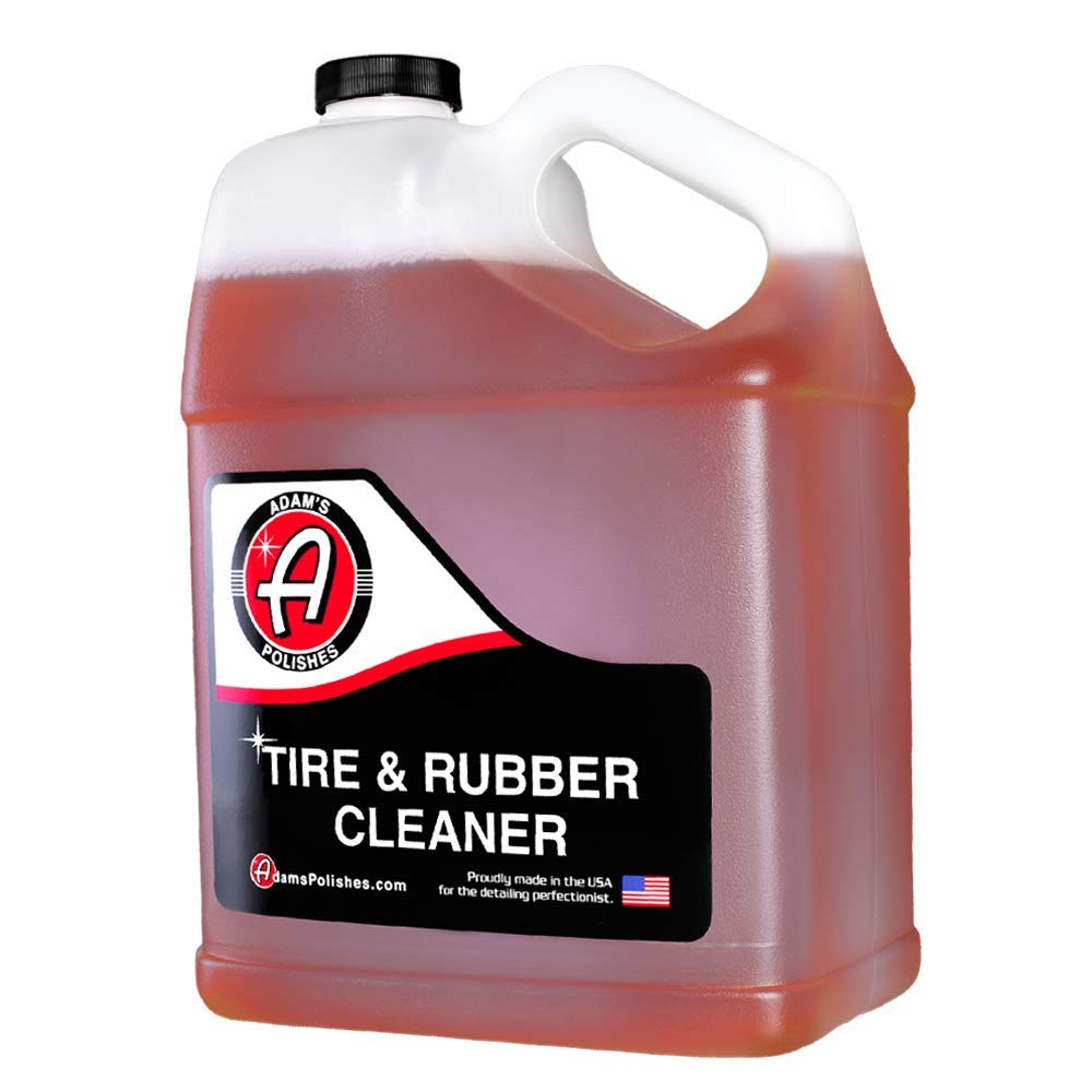 Adam'S Polishes Tire & Rubber Cleaner (Gallon) - Removes Discoloration From Tires Quickly - Works Great On Tires, Rubber & Plastic Trim, And Rubber Floor Mats