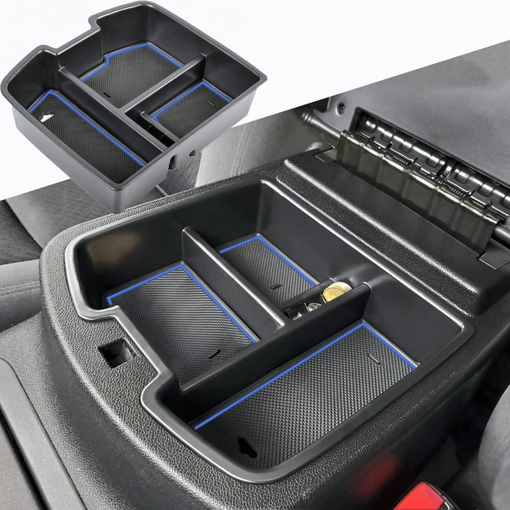 Tacorbo Center Console Organizer Tray For 2007-14 Gmc Sierra 2500 3500 Accessories Yukon Xl Silverado 2500 3500 Suburban 1500 Tahoe /07-13 Gmc Sierra 1500 Chevy Silverado Suburban 2500 Avalanche Blue