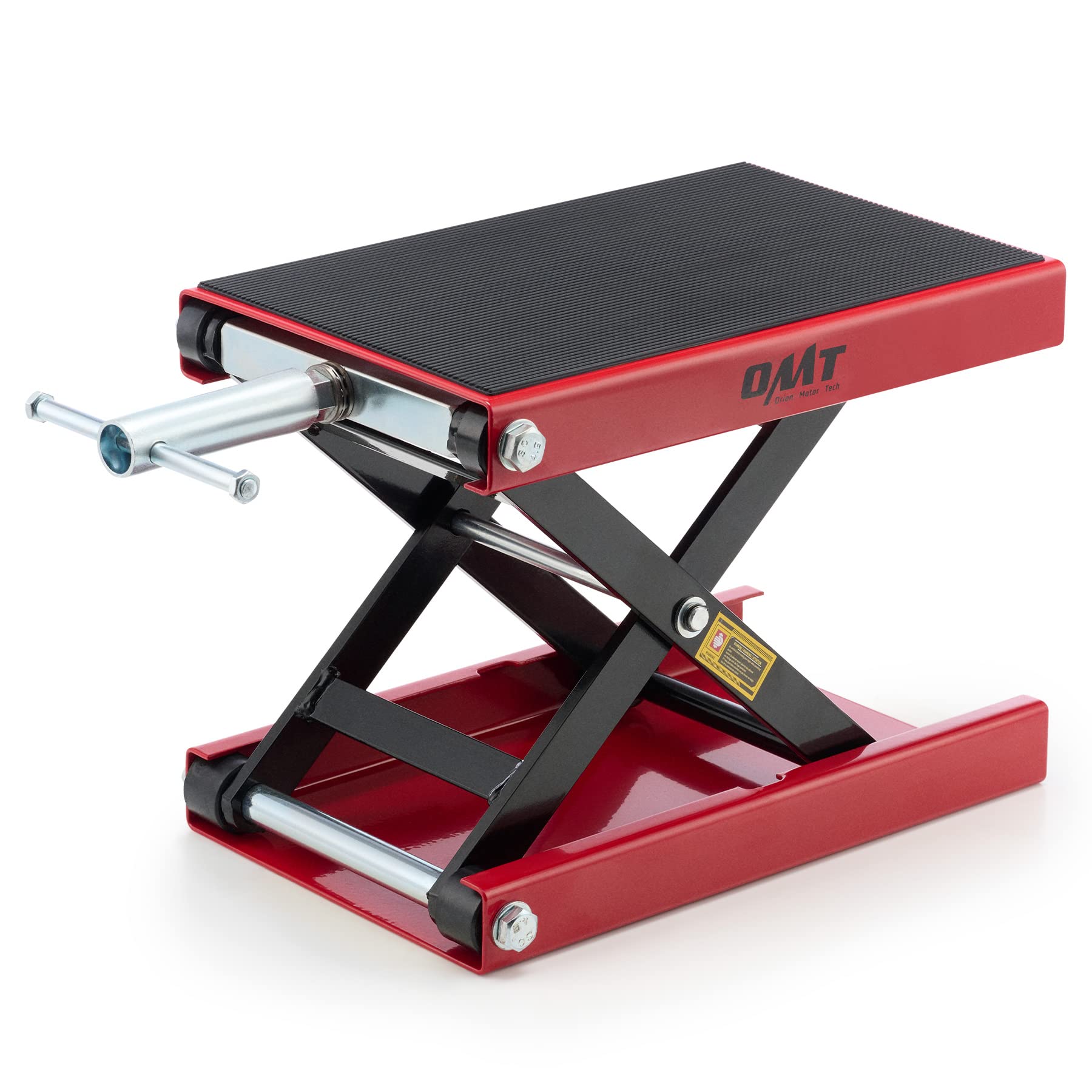 Omt Motorcycle Lift, 4-13 Inch Motorcycle Scissor Jack, 1100Lb Capacity Wide Deck Motorcycle Center Stand And 1/2 Ton Scissor Lift Jack For Street Bikes Cruisers Touring Motorcycles More