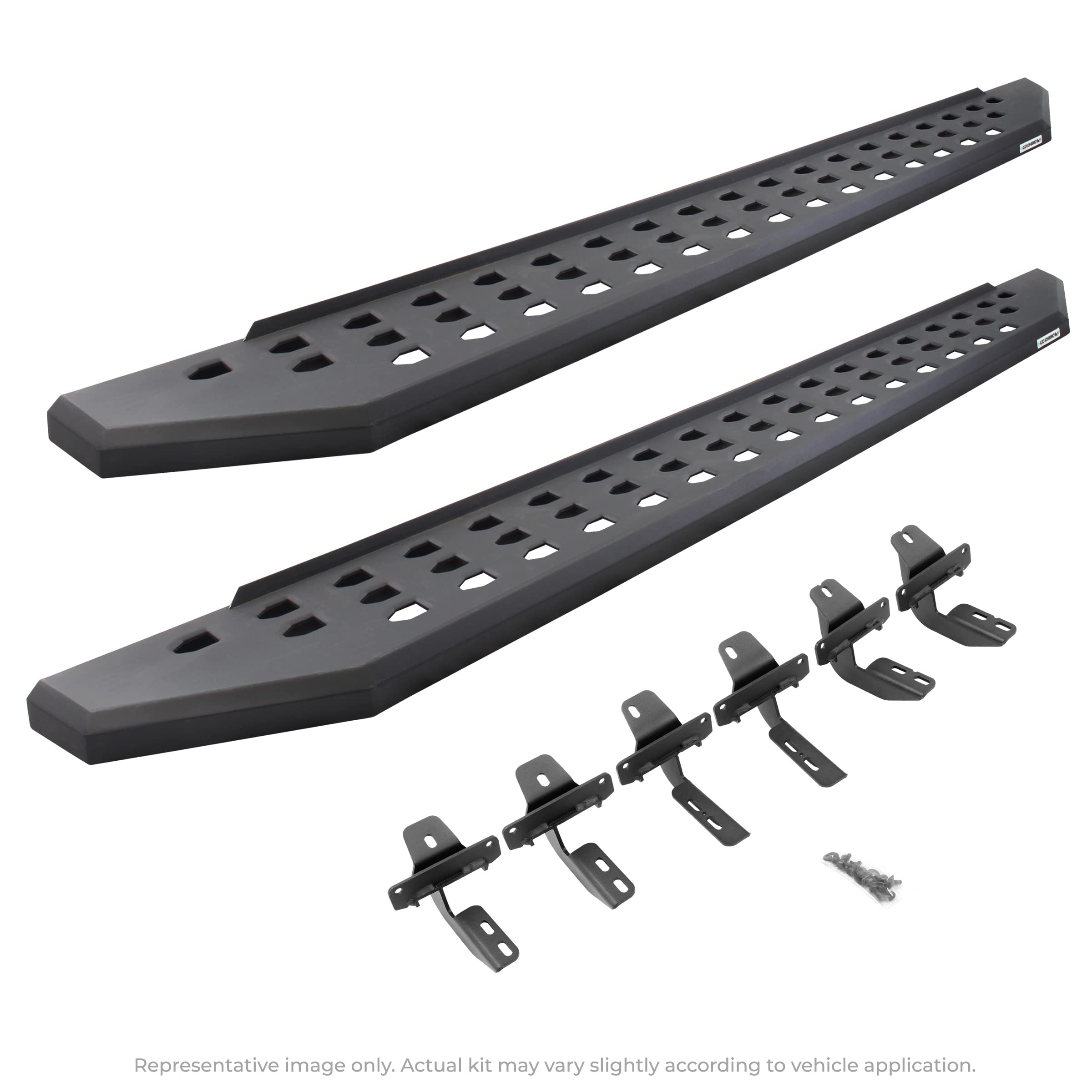 Go Rhino 69405880Pc Rb20 Running Boards With Mounting Brackets Kit For 14-19 Gmc, Chevrolet (Extended Cab Pickup)