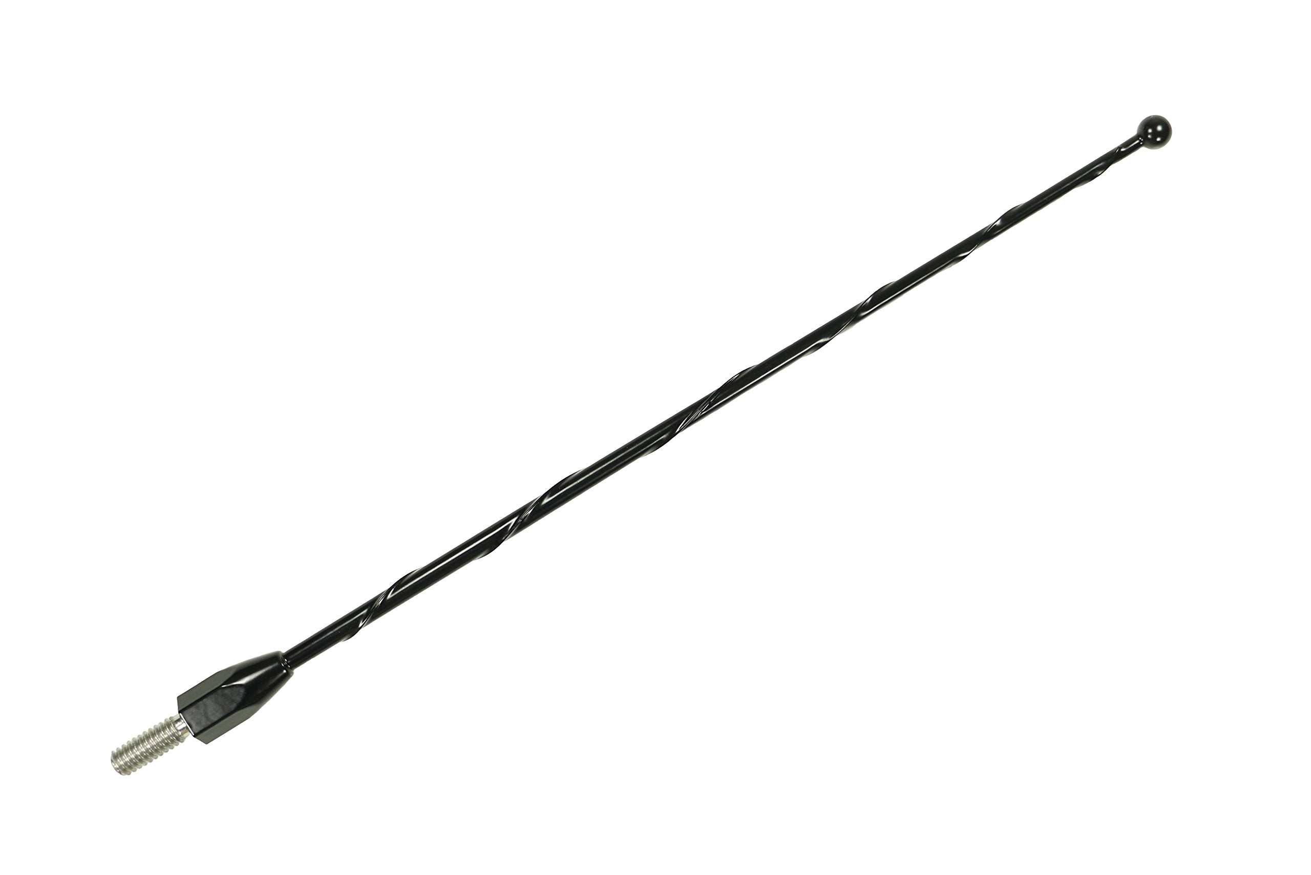 Antennamastsrus - 9 Inch Black Short Antenna Is Compatible With Ford F-250 Super Duty (2017-2023) - Spiral Wind Noise Cancellation - Spring Steel Construction - Stainless Steel Threading