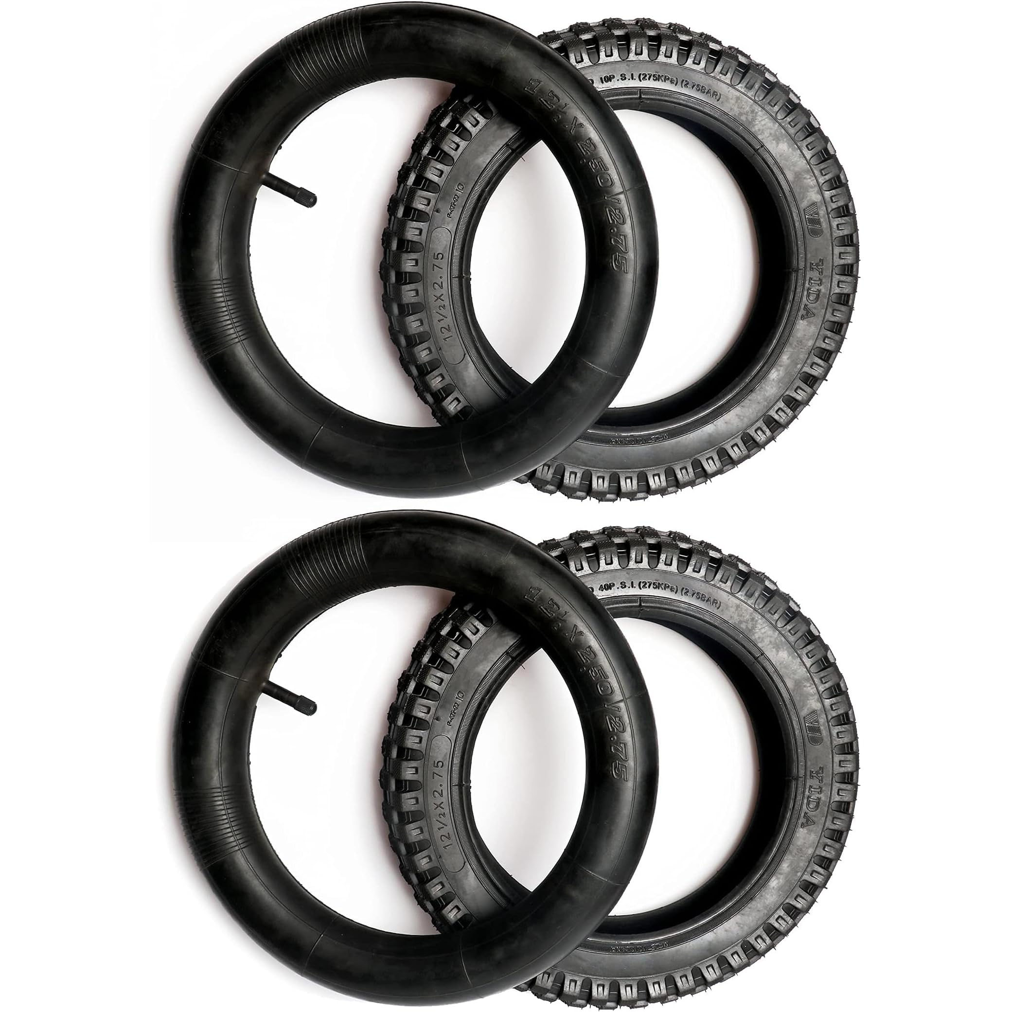 (2 Set) Ar-Pro 12.5 X 2.75 Scooter Replacement Tires And Inner Tubes - Tires And Inner Tubes For Schwinn And Dynacraft Electric Scooters