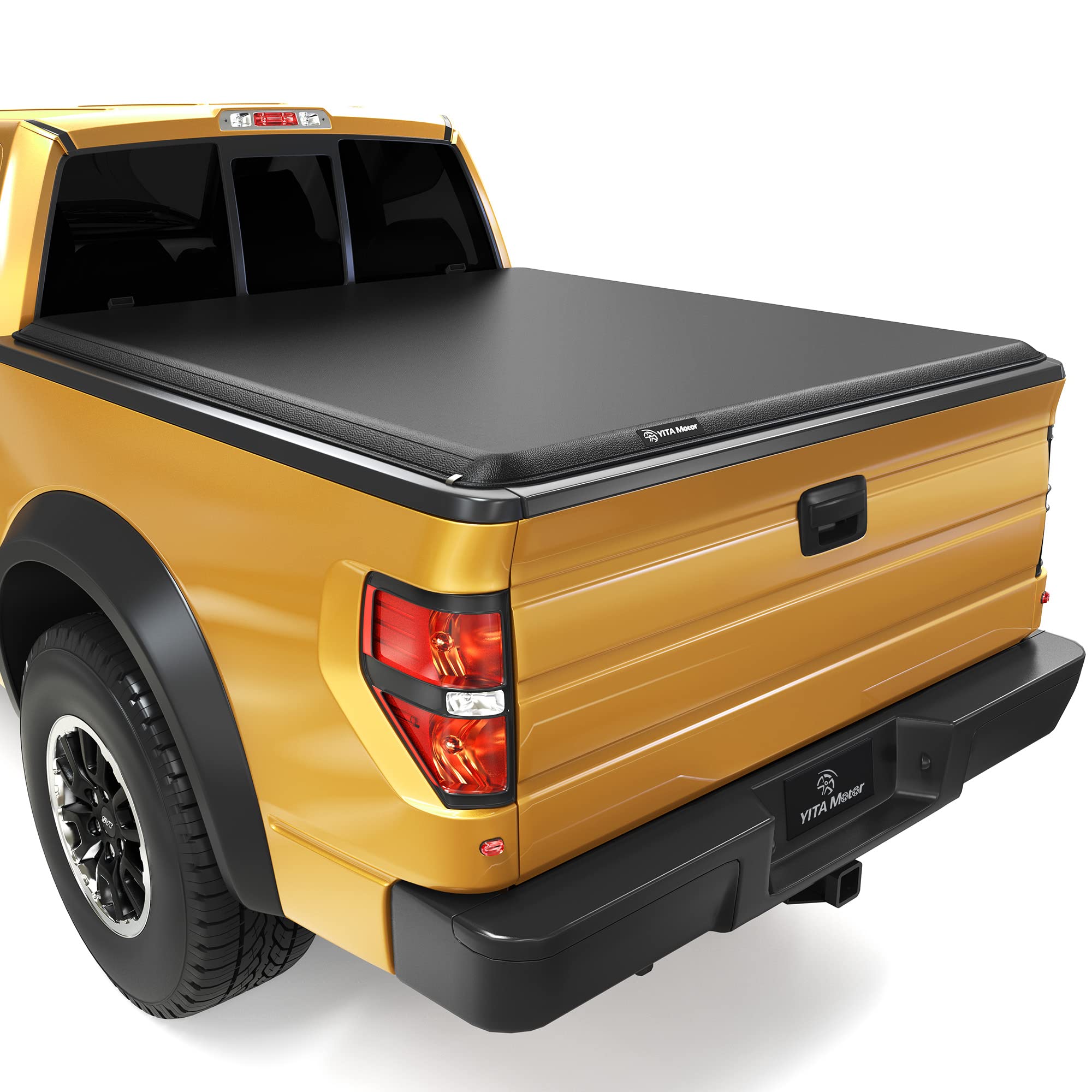 Yitamotor Soft Roll Up Truck Bed Tonneau Cover Compatible With 2009-2014 Ford F-150 (Excl. Raptor Series), Styleside 5.5 Ft Bed