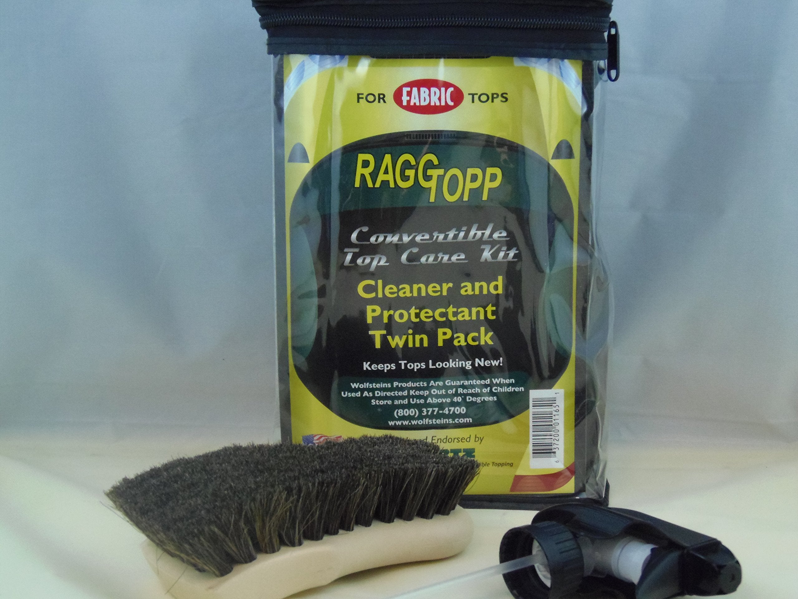 Raggtopp Fabric Convertible Top Protectant Kit With Horse Hair Brush