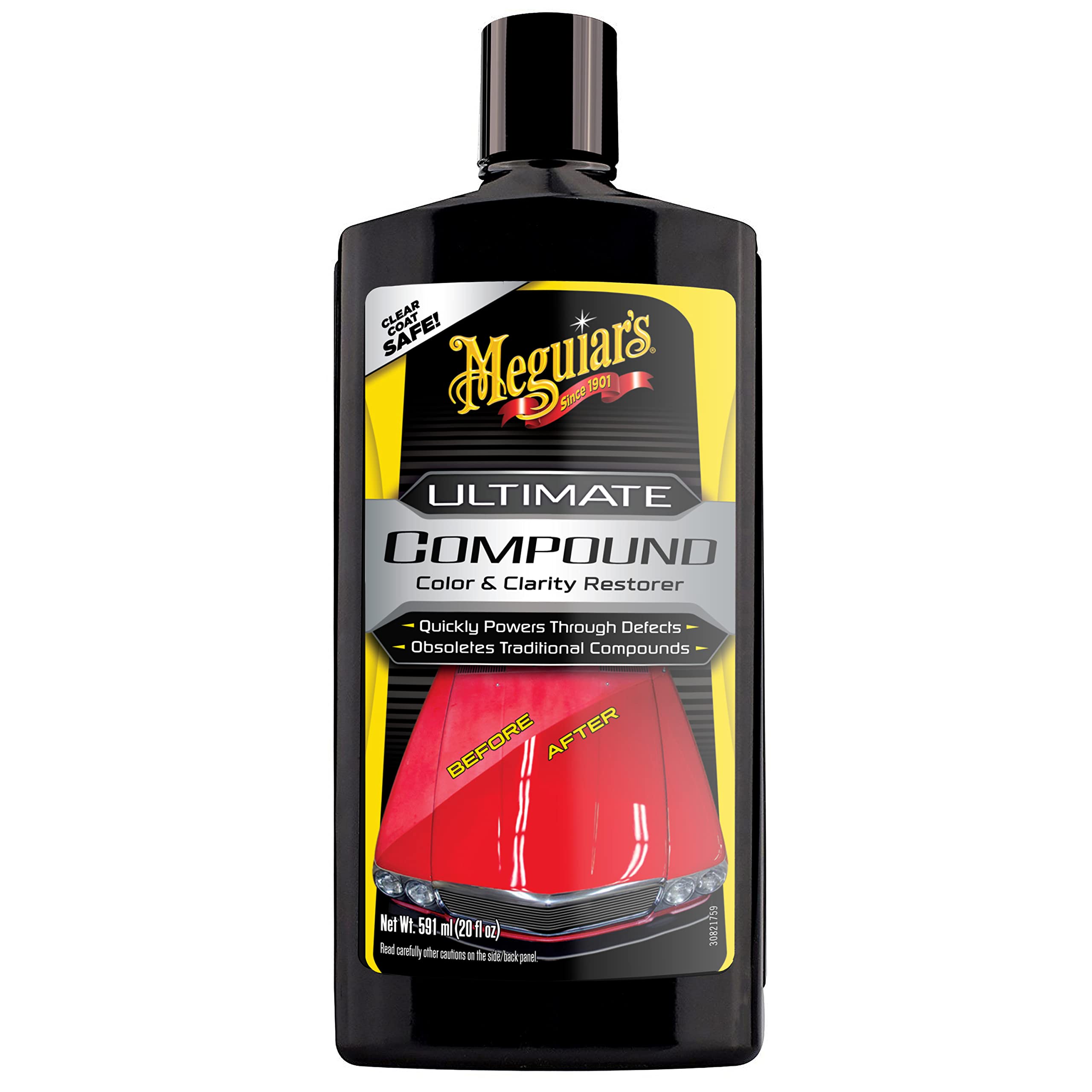 Meguiar'S Ultimate Compound, 20 Oz - Remove Scratches, Swirl Marks And Oxidation While You Restore Color And Clarity For A Showroom Shine - Safe And Effective On All Glossy Paints And Clear Coats