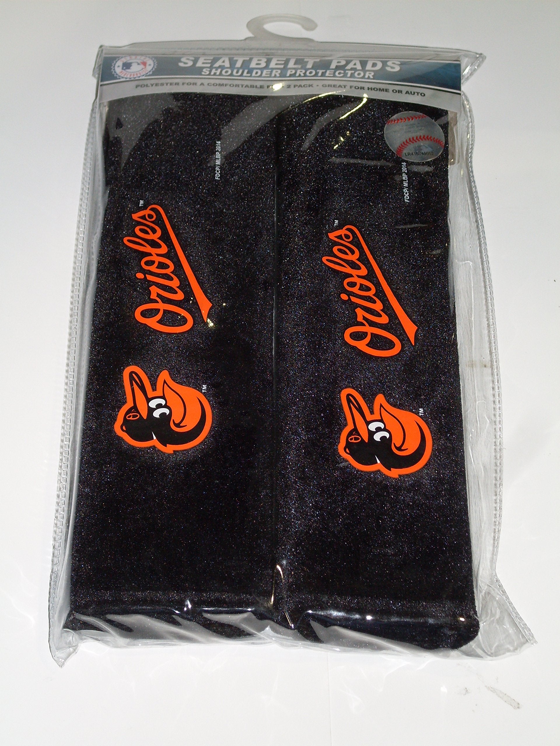 Mlb Baltimore Orioles Seat Belt Pad (Pack Of 2), One Size, Team Color